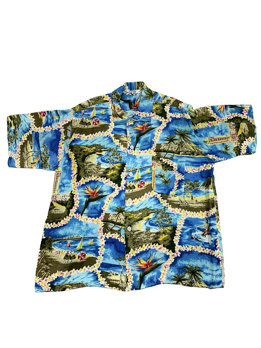 Vintage 50's~ ALOHA Sz.L RN17372 (E) hawaiian shirt Size US M / EU 48-50 / 2 - 1 Thumbnail