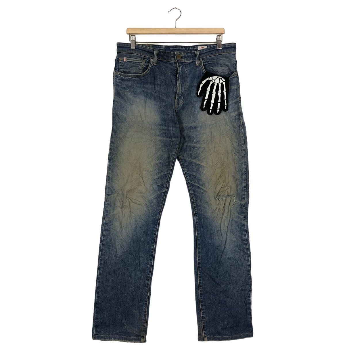 Japanese Brand 🔥90’s Vintage Distressed Denim Jeans Edwin Size US 34 / EU 50 - 2 Thumbnail