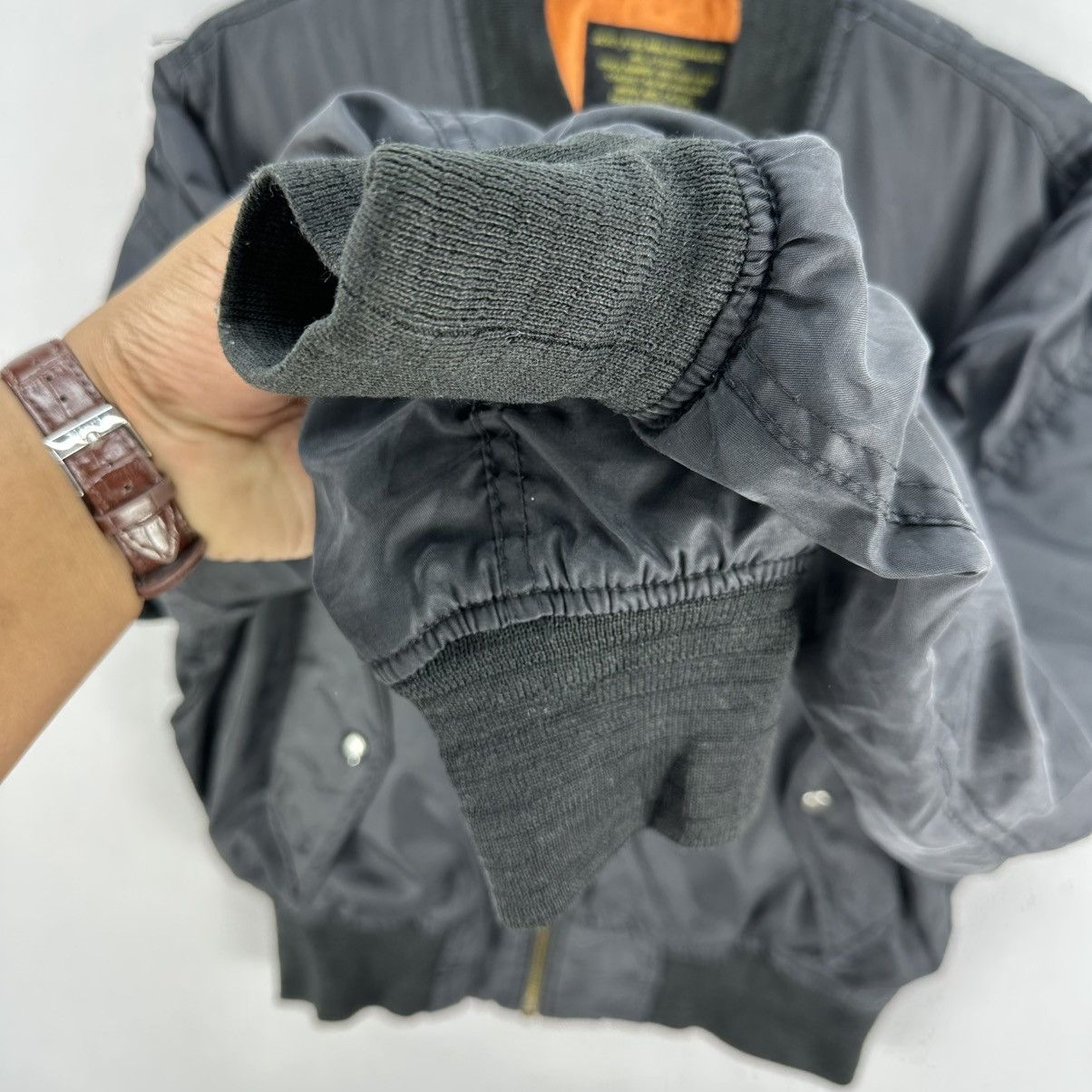Japanese Brand Vibtage 90's Bomber Jacket Reversible Thrashed Distressed Size US M / EU 48-50 / 2 - 15 Thumbnail