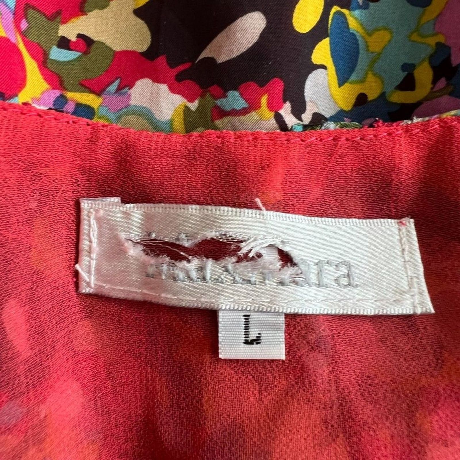 Max Mara Max Mara Multicolor Printed Overlap Mini Dress, L Size L / US 10 / IT 46 - 10 Thumbnail