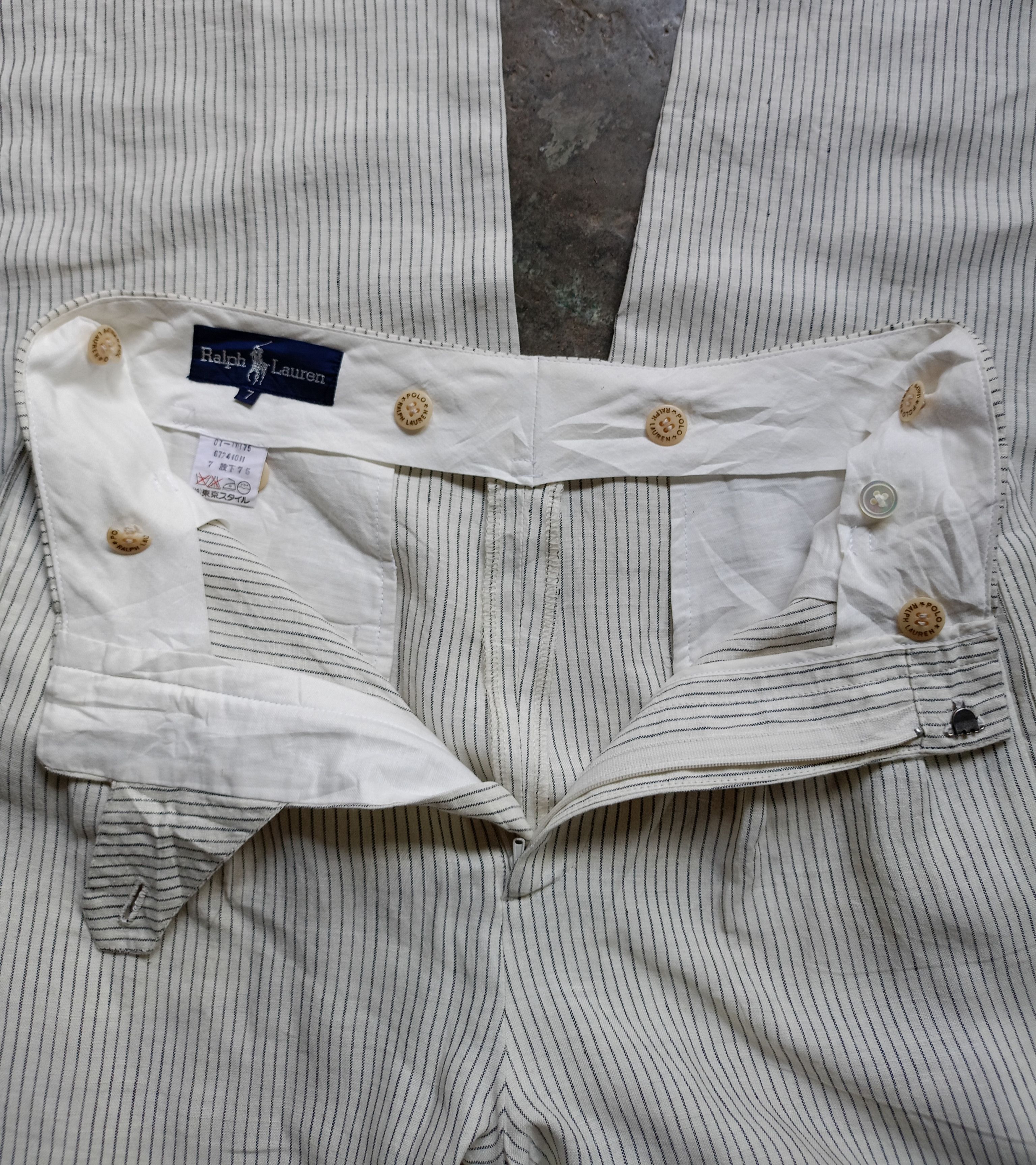 Ralph Lauren Ralph Lauren Linen Striped Pants Size US 27 - 5 Thumbnail