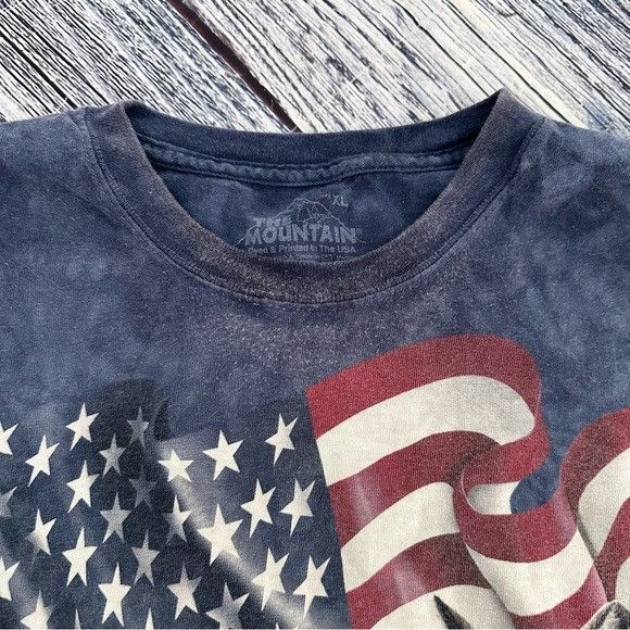 The Mountain Vintage The Mountain American Flag & Wolf Tie Dye T-Shirt Size US XL / EU 56 / 4 - 3 Thumbnail