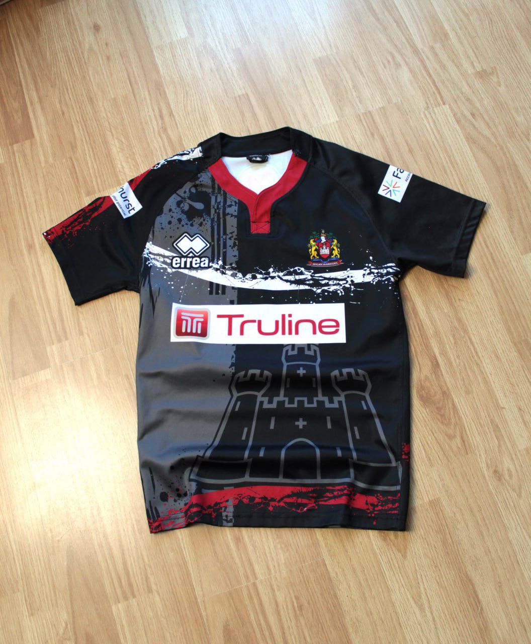Errea 🔥 Wigan Warriors England Rugby Team Jersey T Shirt Size US S / EU 44-46 / 1 - 1 Thumbnail