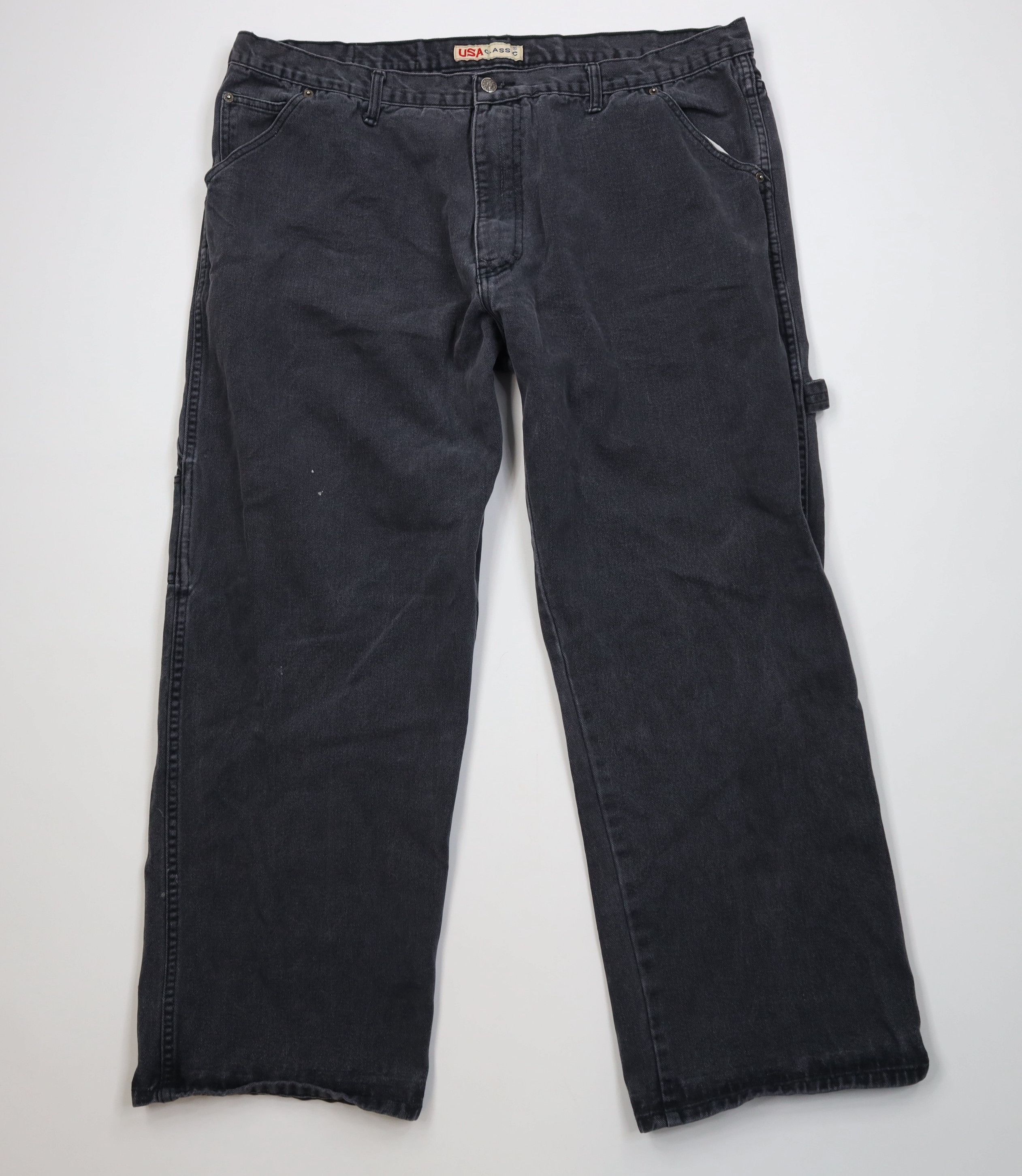 Vintage Vintage 90s Streetwear Baggy Wide Leg Dungaree Denim Jeans Size US 42 / EU 58 - 1 Thumbnail