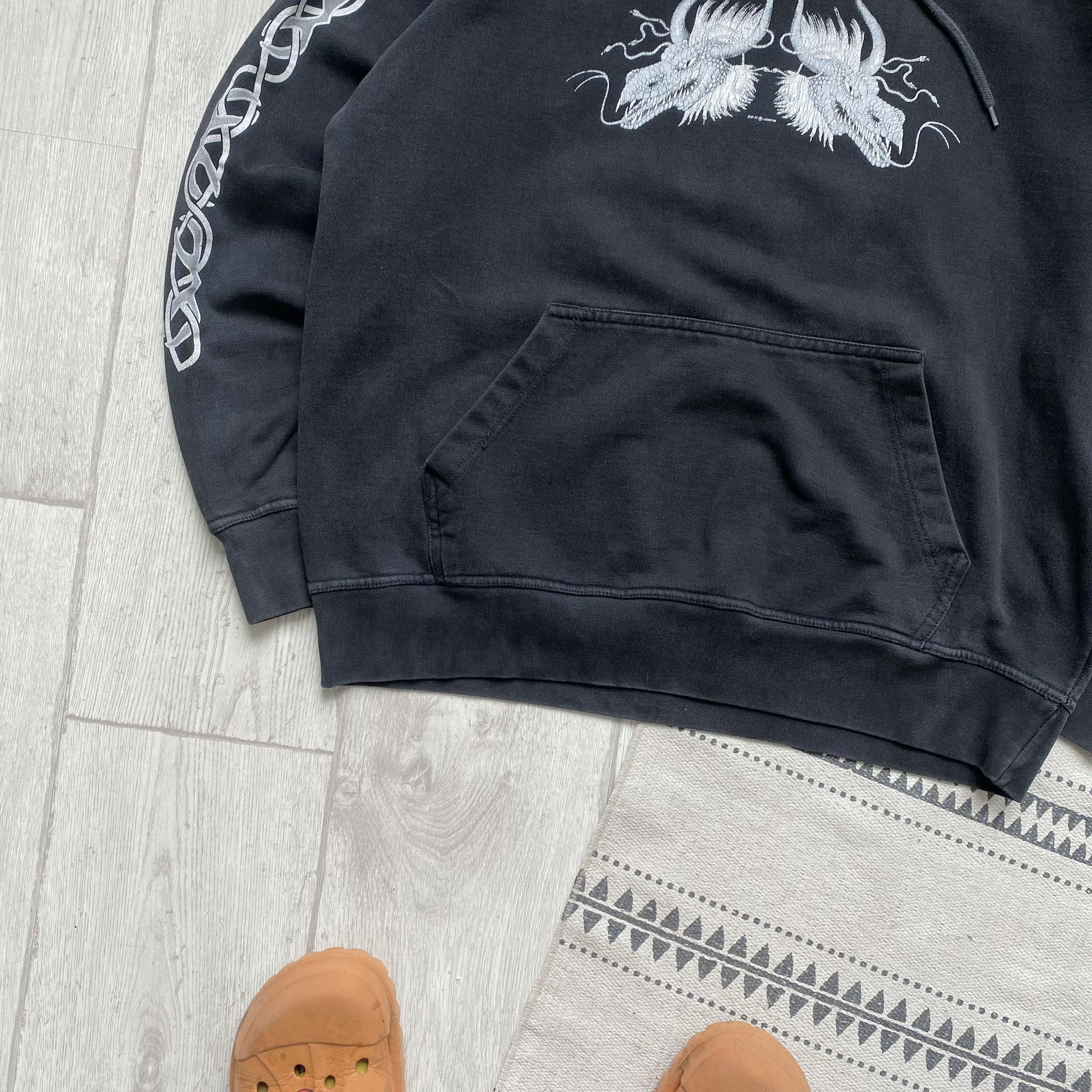 Japanese Brand 🐲 Vintage Japanese Tribal Dragon hoodie Y2K Thrashed Size US L / EU 52-54 / 3 - 4 Thumbnail