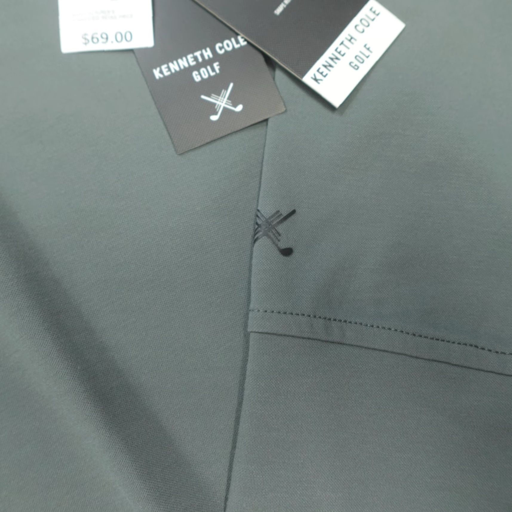 Kenneth Cole Kenneth Cole Golf 1/4 Zip Pullover Shirt Mens Size S Pine Grey Stretch Wicking Logo Knit Pullover Casual, Golf, Travel Mens Size US S / EU 44-46 / 1 - 6 Thumbnail