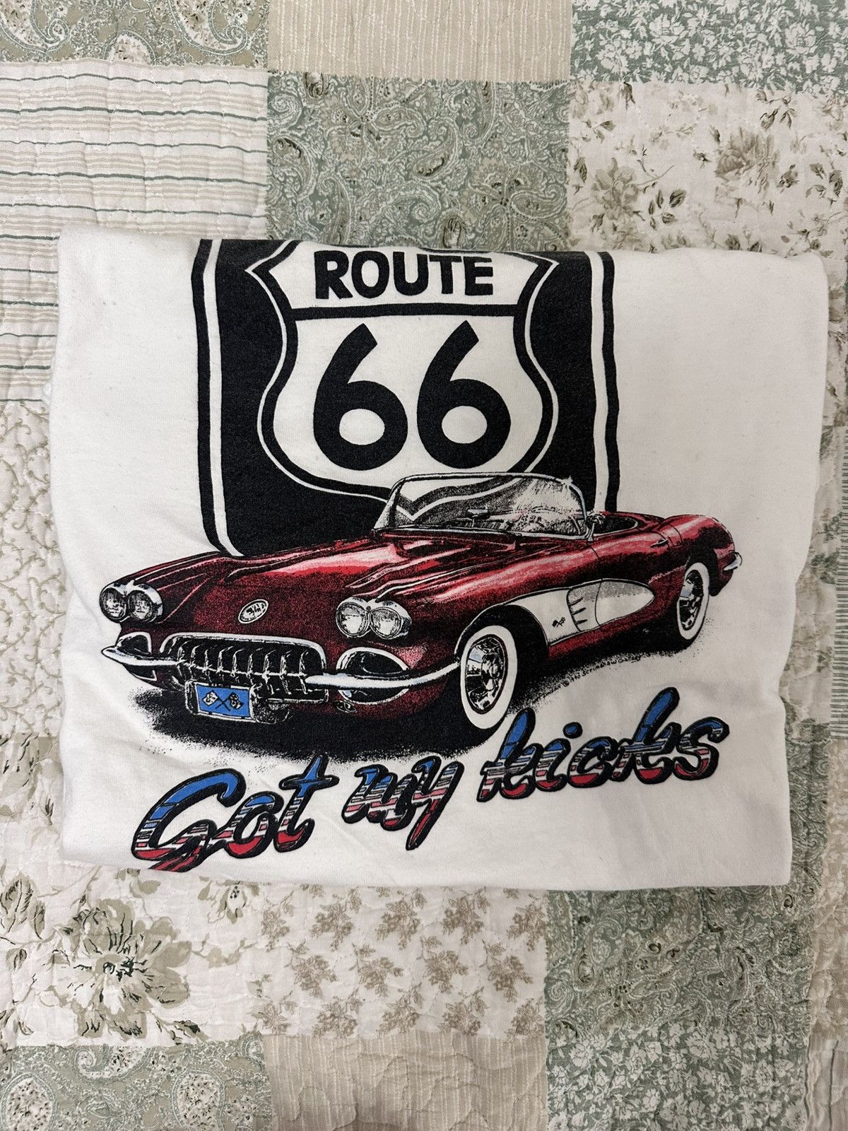 Vintage Vintage White Corvette Tee Size US L / EU 52-54 / 3 - 4 Thumbnail