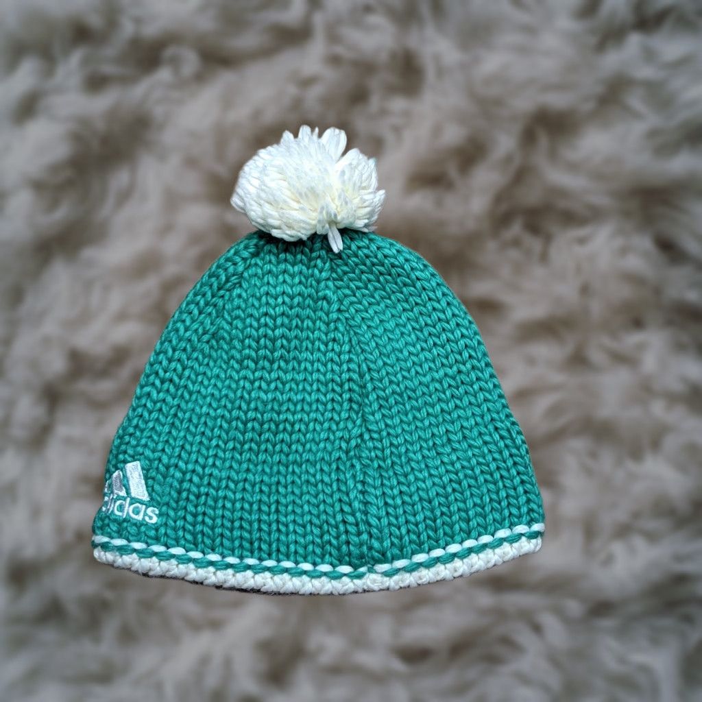 Adidas Adidas Germany Ski Beanie Hat Large Wool Blend Lined Cross Country XC Green Unisex Adults Beanie Oak? Size ONE SIZE - 1 Thumbnail
