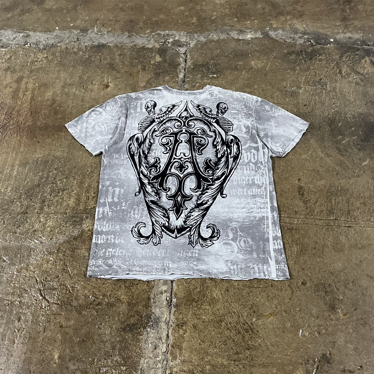 Affliction × Vintage Crazy Y2K Affliction Tee Shirt Grunge Goth Opium Skater Size US L / EU 52-54 / 3 - 2 Thumbnail