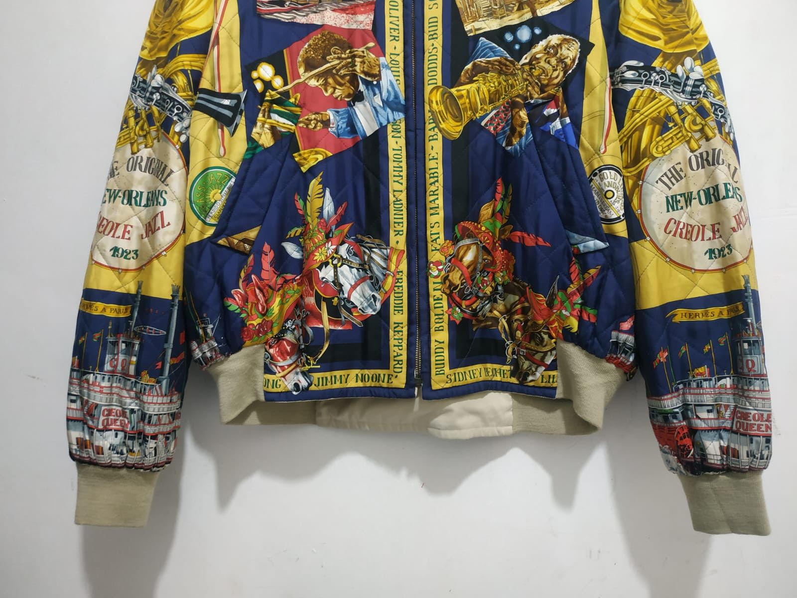 Hermes Vintage Hermes Reversible Silk Bomber Jacket Size US M / EU 48-50 / 2 - 13 Thumbnail