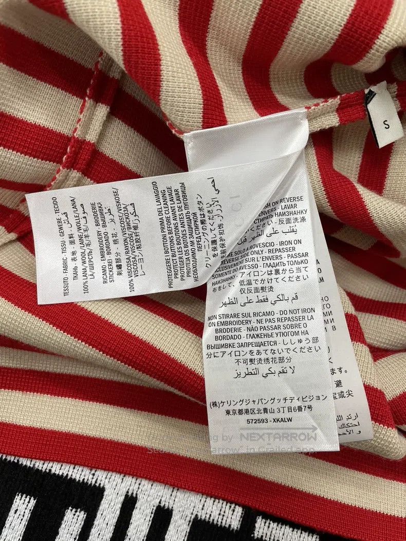 Gucci Gucci Red and white striped gold button cardigan coat Size S / US 4 / IT 40 - 7 Thumbnail