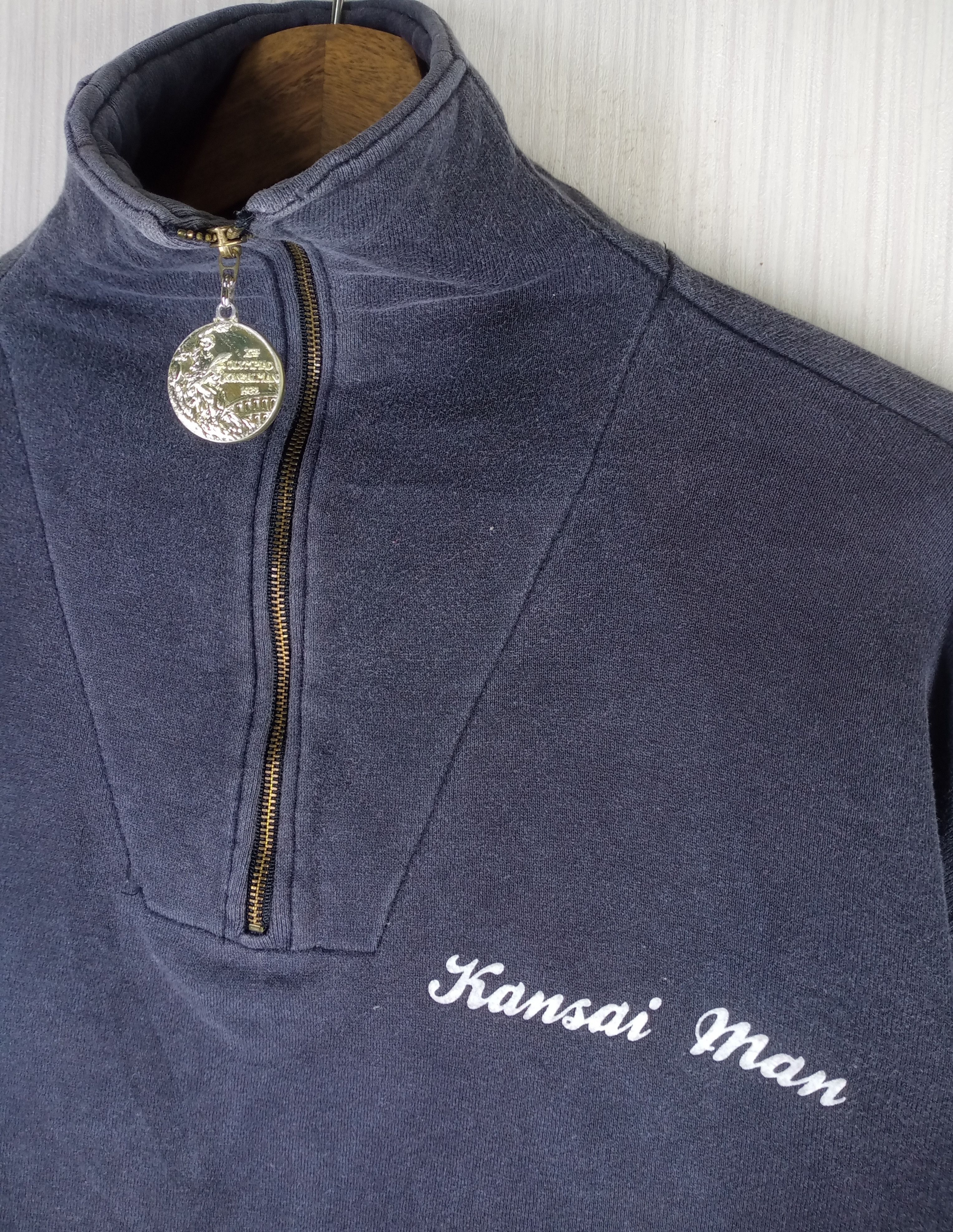 Yohji Yamamoto Vintage Kansai Man Kansai Yamamoto Half Zipper Sweatshirt Size US M / EU 48-50 / 2 - 6 Thumbnail