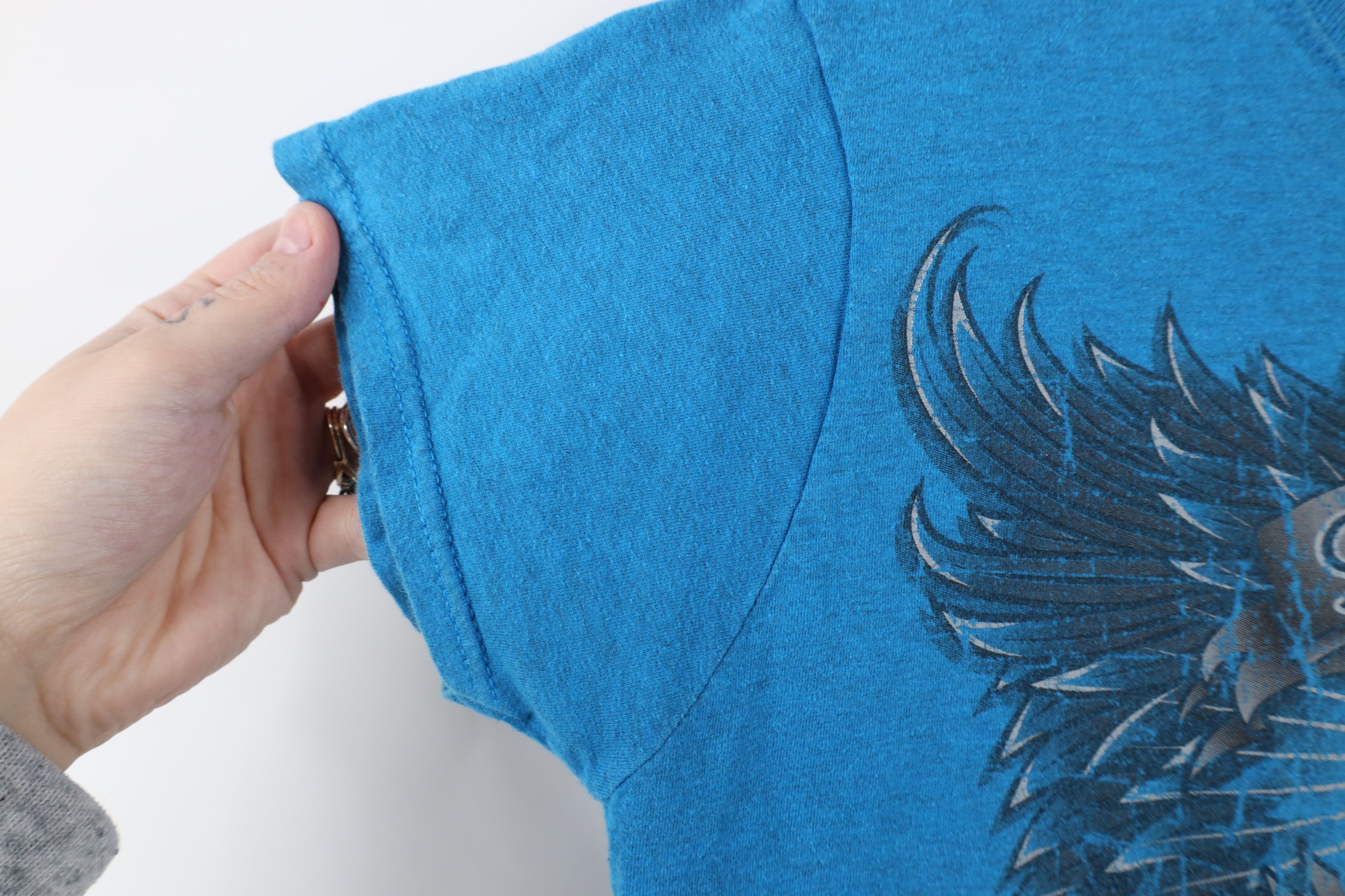 Harley Davidson × Vintage Vintage Y2K Harley Davidson Eagle Wings UFC MMA T-Shirt Blue Size L / US 10 / IT 46 - 7 Thumbnail