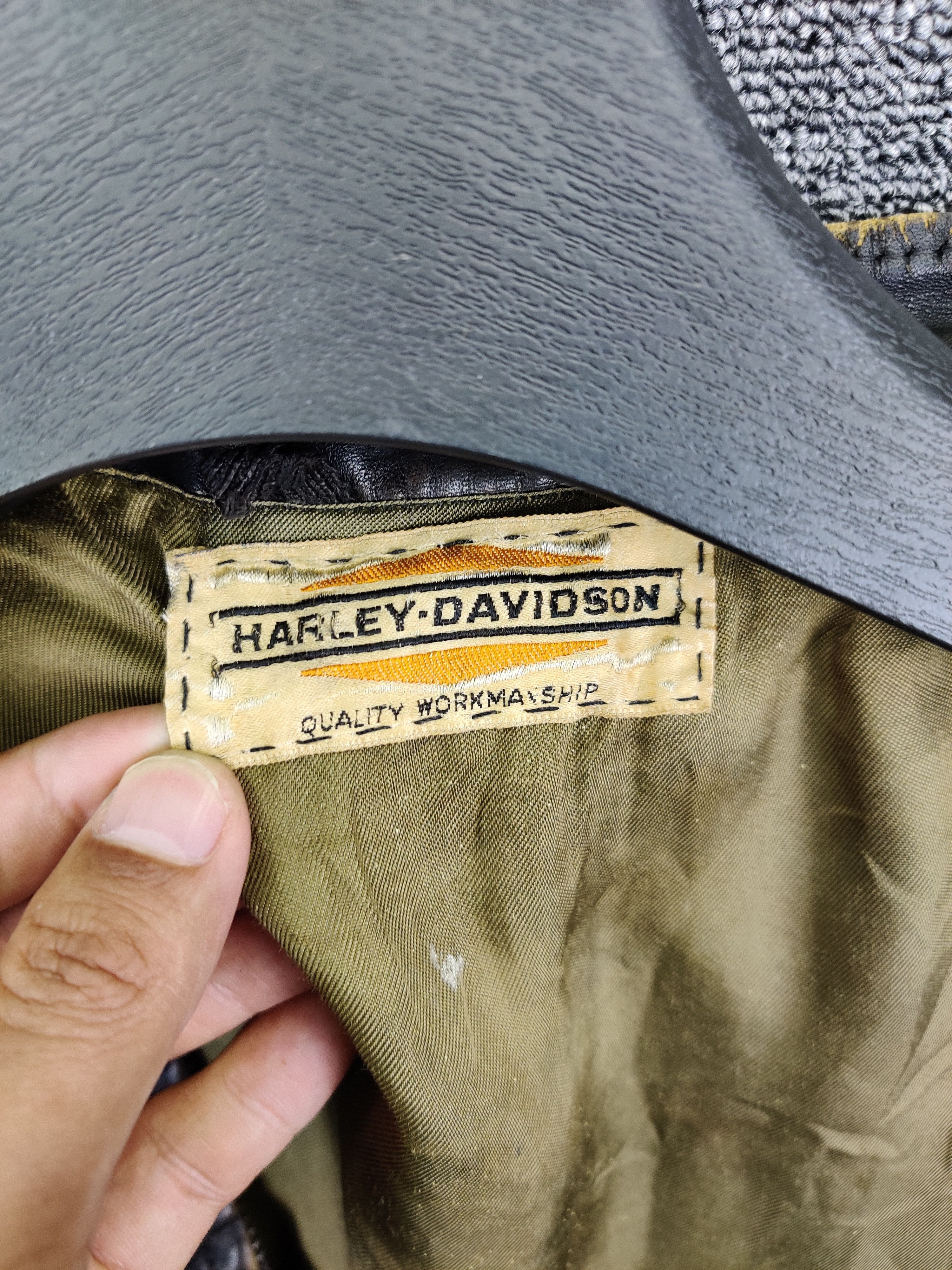 Harley Davidson Vintage 90s Harley Davidson Leather Motorcycle Bikers Jacket Size US M / EU 48-50 / 2 - 17 Thumbnail