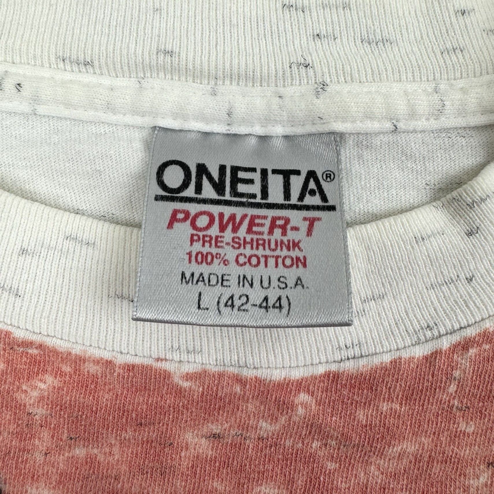 Vintage VINTAGE Oneita 90s Watermelon T-Shirt Unisex Adults Large White All Over Print 3D Fun Cute Summer Size US L / EU 52-54 / 3 - 4 Thumbnail