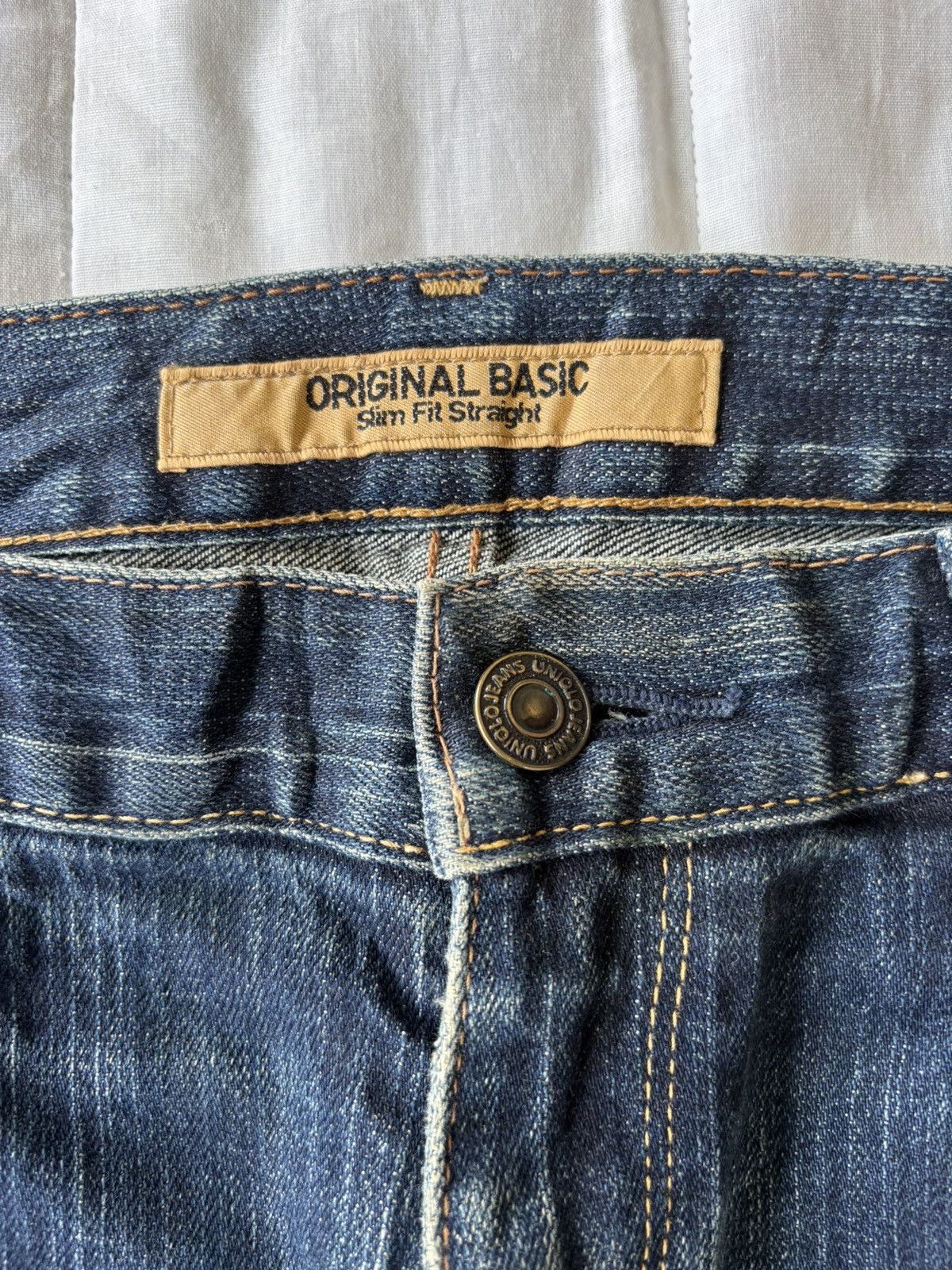 Undercover × Uniqlo Uniqlo S-001 Slim Fit Straight Distressed Denim Jeans Size US 34 / EU 50 - 9 Thumbnail