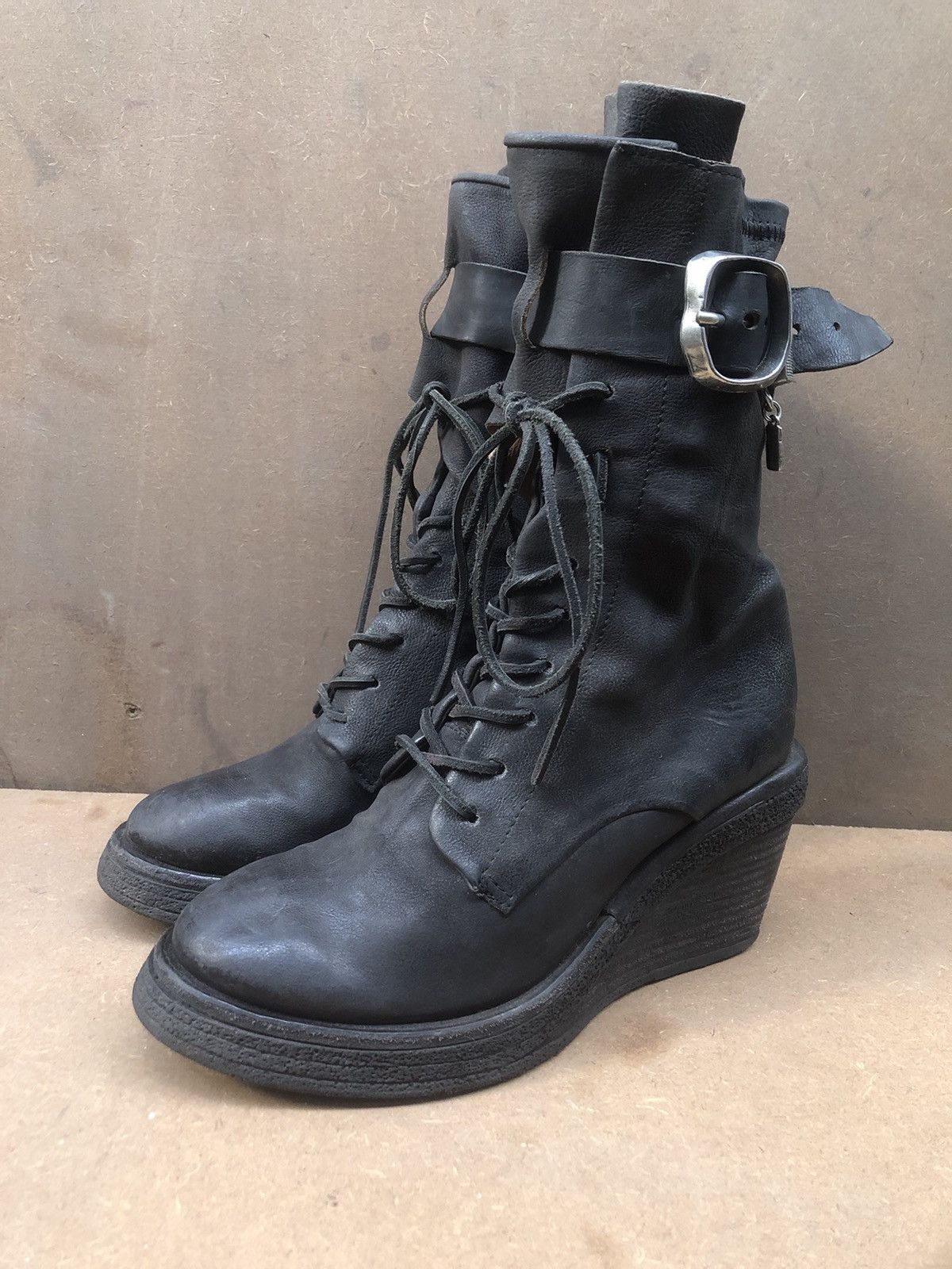 A.S.98 A.S 98 Grey Leather Women’s Boots Size 38 Size US 8 / IT 38 - 1 Thumbnail