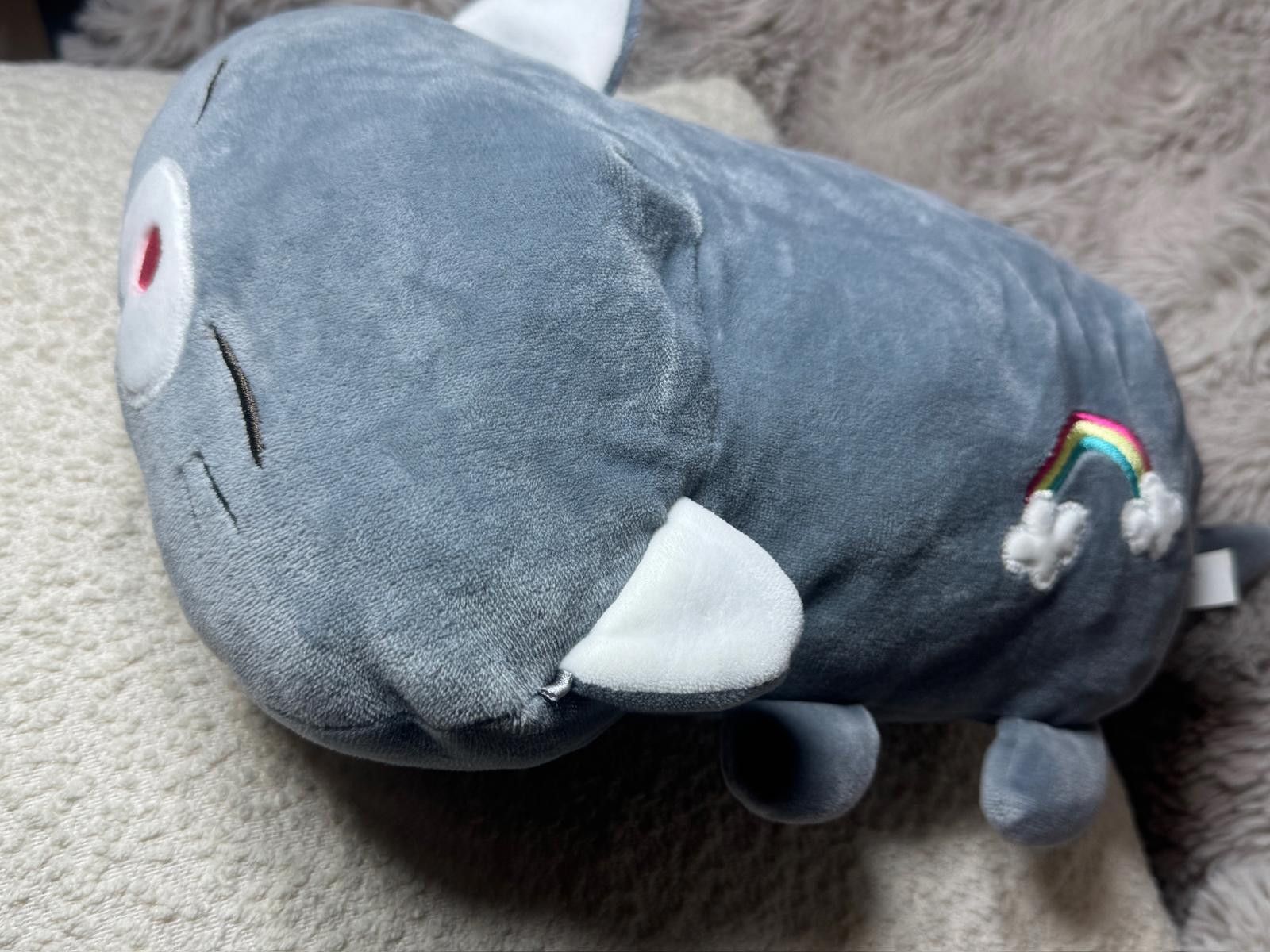 Unknown London Gray Cat Beanbag Plushie with Rainbow Embroidery Size ONE SIZE - 6 Thumbnail