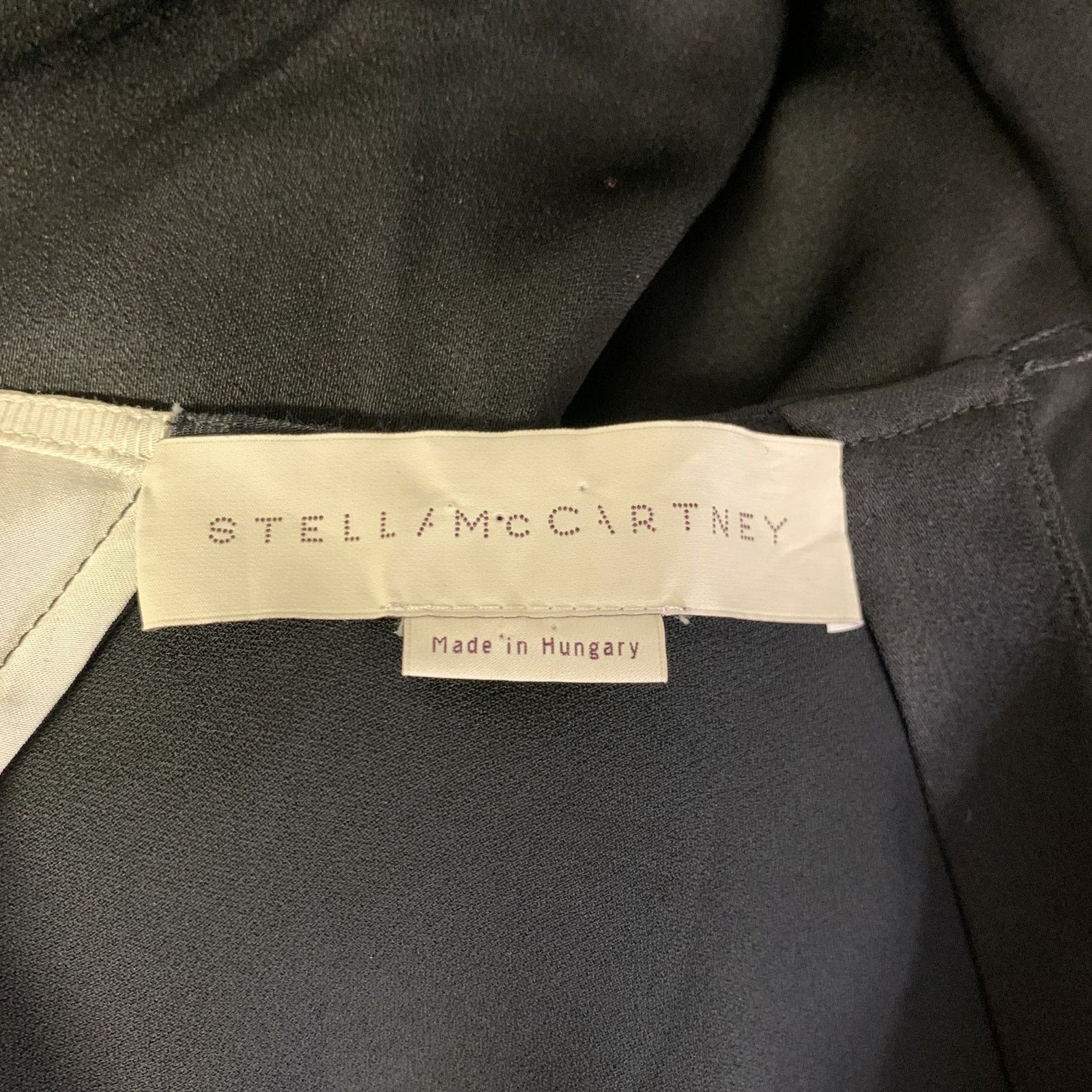 Stella McCartney STELLA McCARTNEY Size 4 Black White Silk Shirt Dress Size S / US 4 / IT 40 - 5 Thumbnail