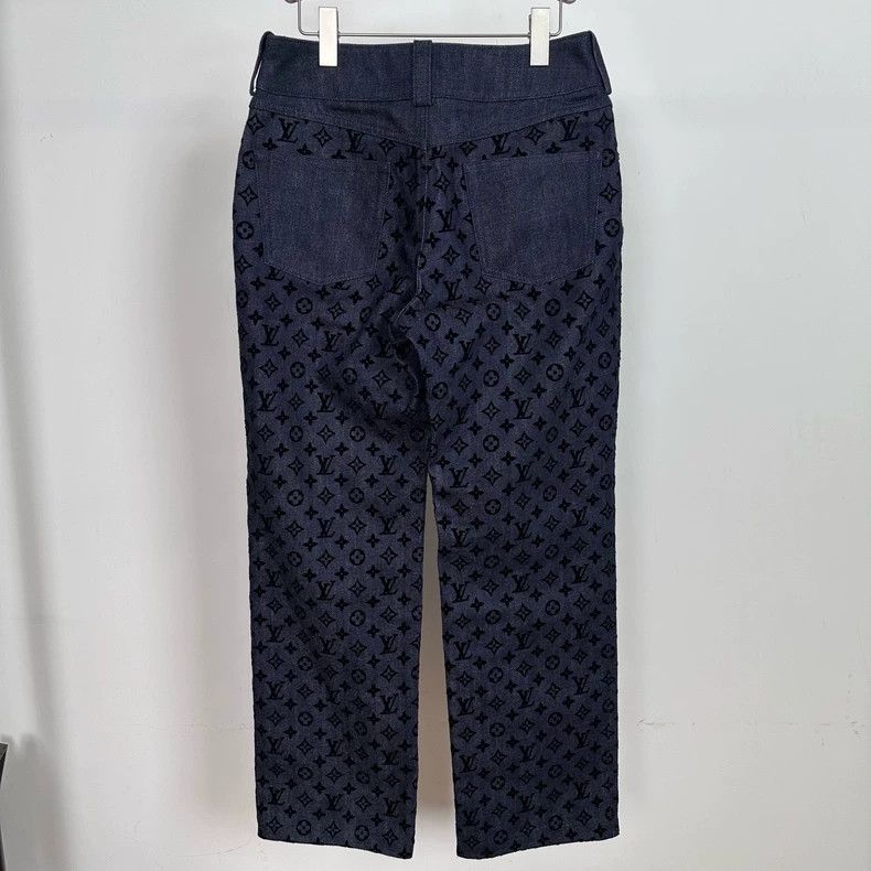 Louis Vuitton Louis Vuitton Dark Print Full Print Navy Blue Jeans Size US 40 / EU 56 - 2 Thumbnail