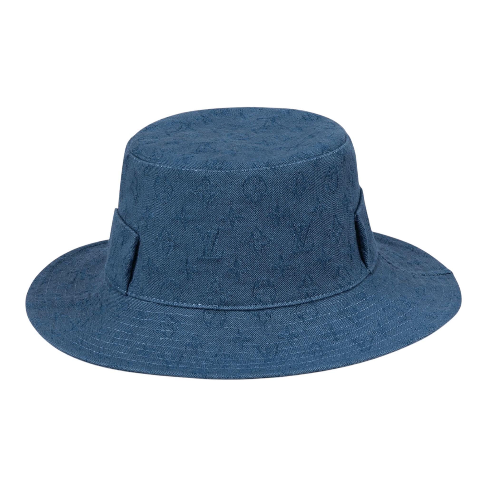 Louis Vuitton Monogram Reversible Denim Bucket Hat Blue Size ONE SIZE - 1 Thumbnail