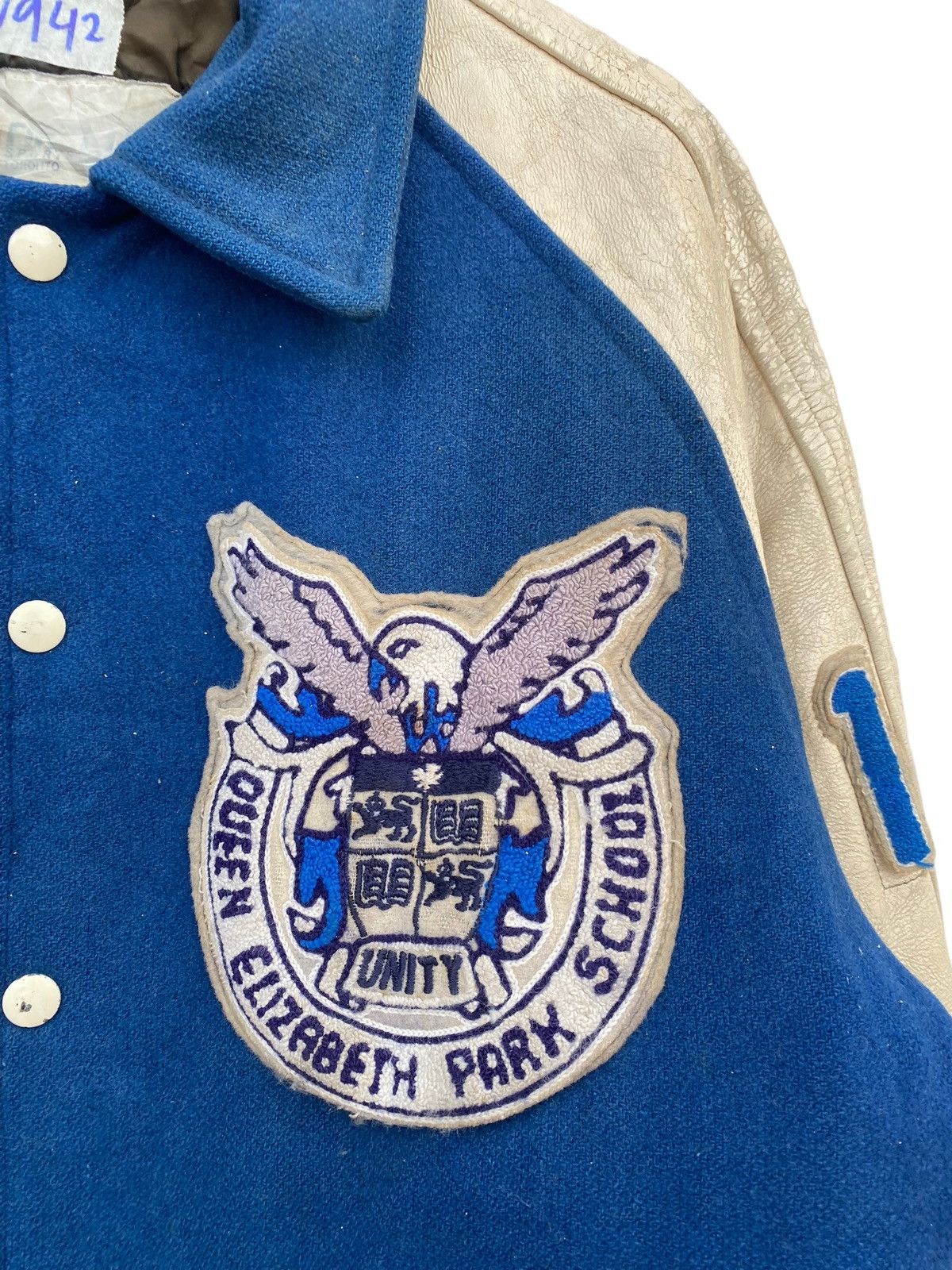 Vintage VINTAGE QUEEN ELIZABETH PARK SCHOOL VARSITY JACKET Size US M / EU 48-50 / 2 - 8 Thumbnail
