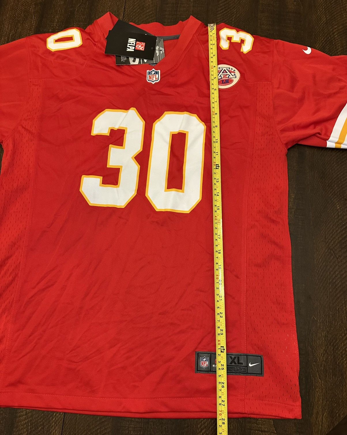 Nike NWT Dicaprio Bootle #30 Kansas City Chiefs Jersey-Size XL Size US XL / EU 56 / 4 - 7 Thumbnail