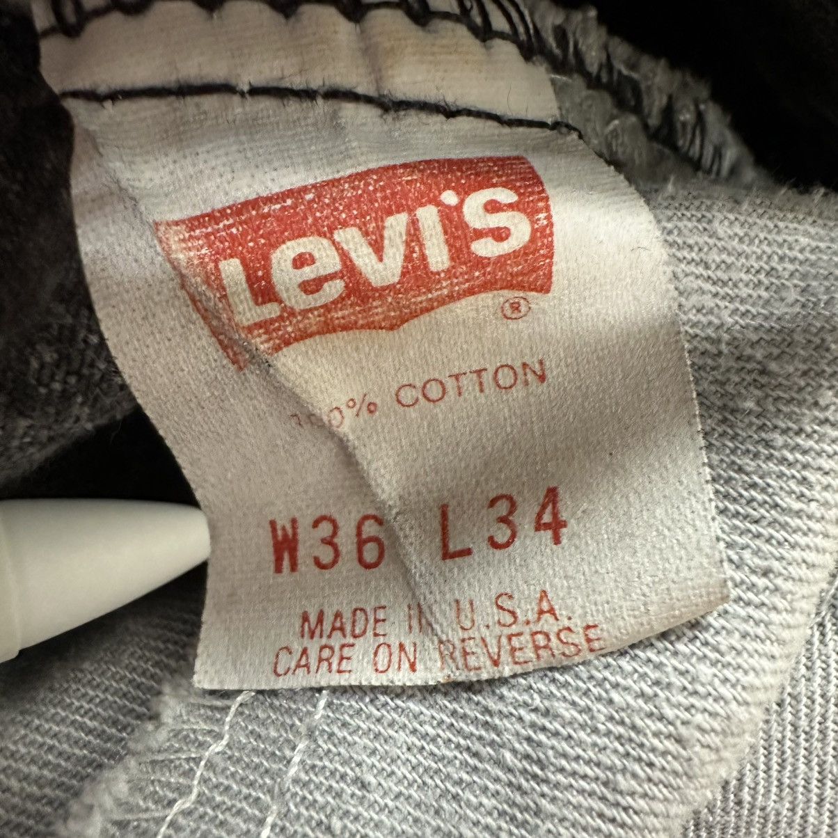 Levi's Vintage 80s 90s Levi’s 550 Made in USA Black Denim Jeans Size US 36 / EU 52 - 7 Thumbnail