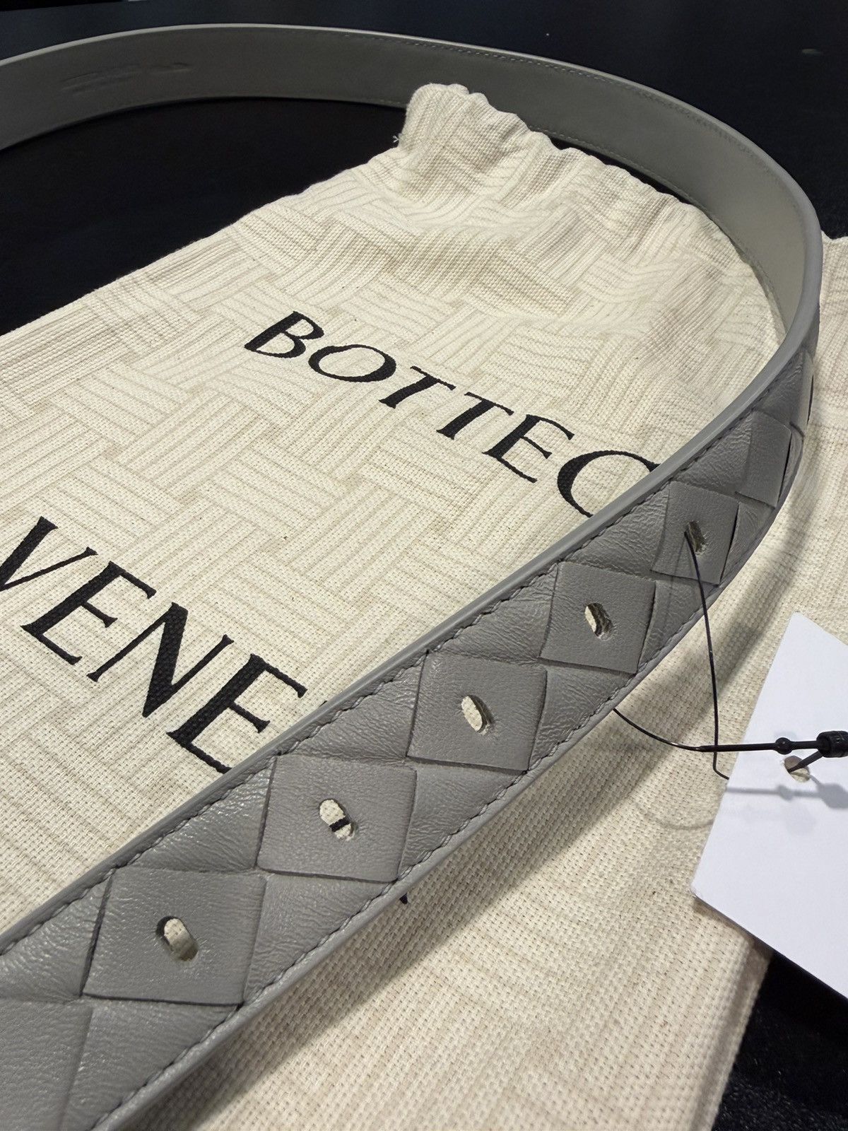 Bottega Veneta Bottega Veneta Intrecciato Leather Belt New w Tags Size ONE SIZE - 10 Thumbnail