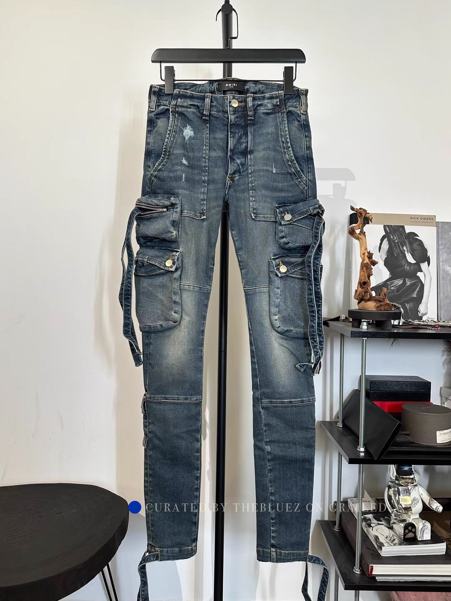 Amiri Blue Multi-pocket Cargo Pants Size US 32 / EU 48 - 1 Thumbnail
