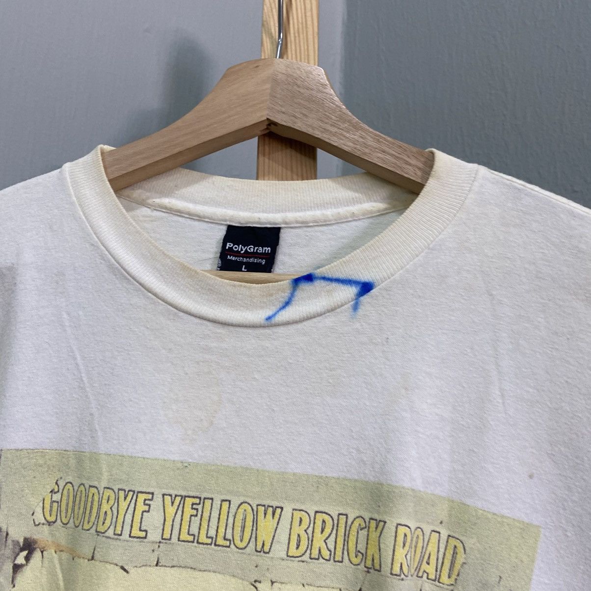 Band Tees Vintage 90s Elton John Goodbye Yellow Brick Road Tour Tee Size US L / EU 52-54 / 3 - 9 Thumbnail