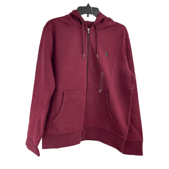 Burgundy ralph hot sale lauren hoodie