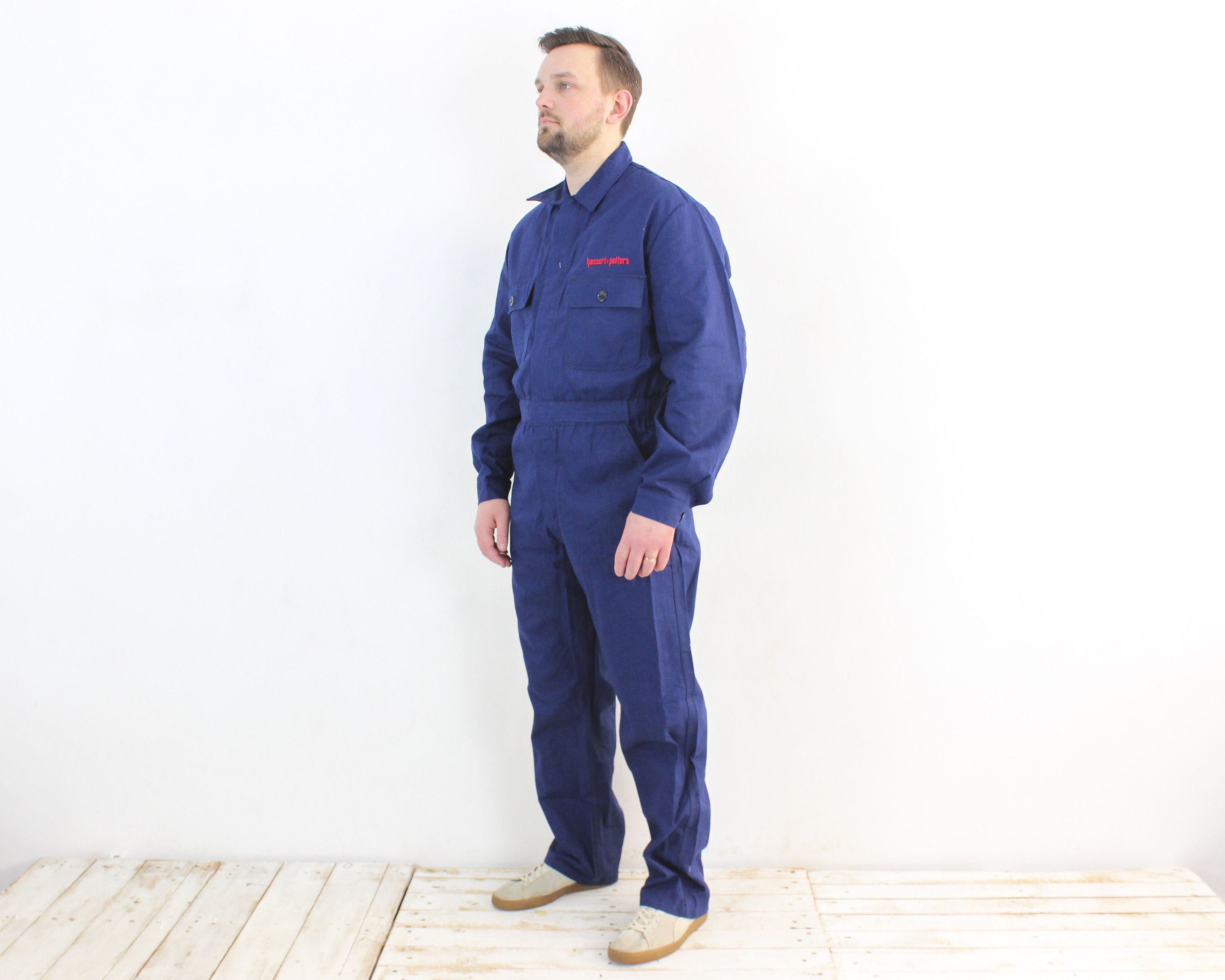 Vintage Berufs Sanfor Men L Jumpsuit Boilersuit Coverall EU 52 Chore Size US 36 / EU 52 - 4 Thumbnail