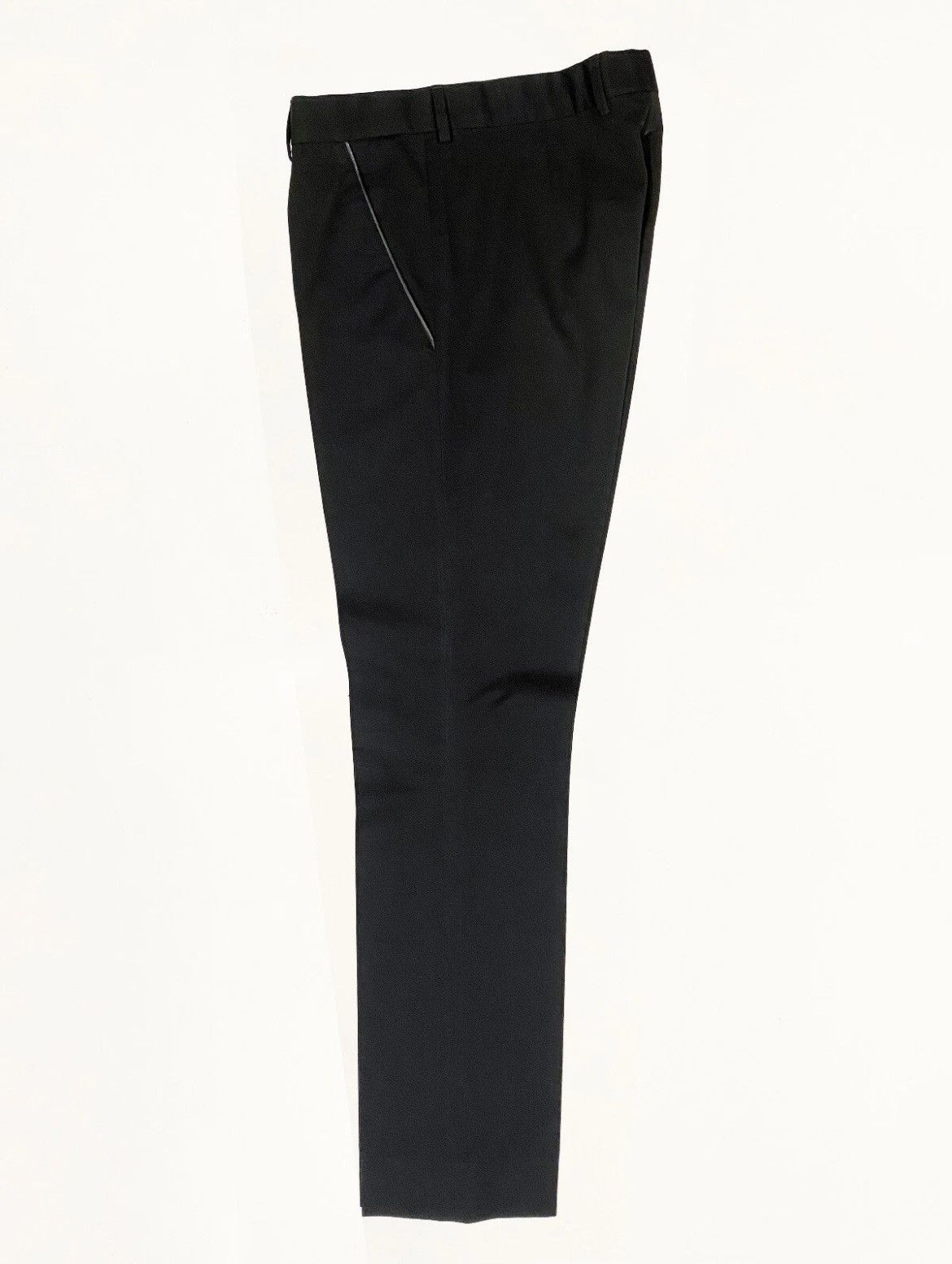 Dior Dior Homme Hedi Slimane A/W04 Black Pants Leather Details Size US 32 / EU 48 - 2 Thumbnail