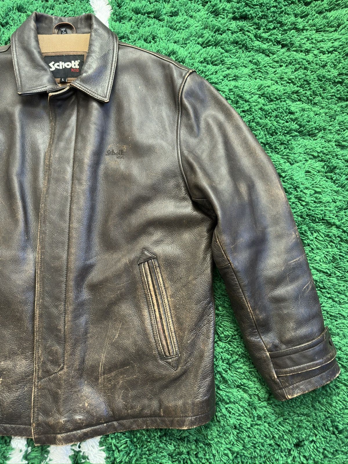 Schott Vintage Schott N.Y.C. Leather Jacket Size US L / EU 52-54 / 3 - 3 Thumbnail