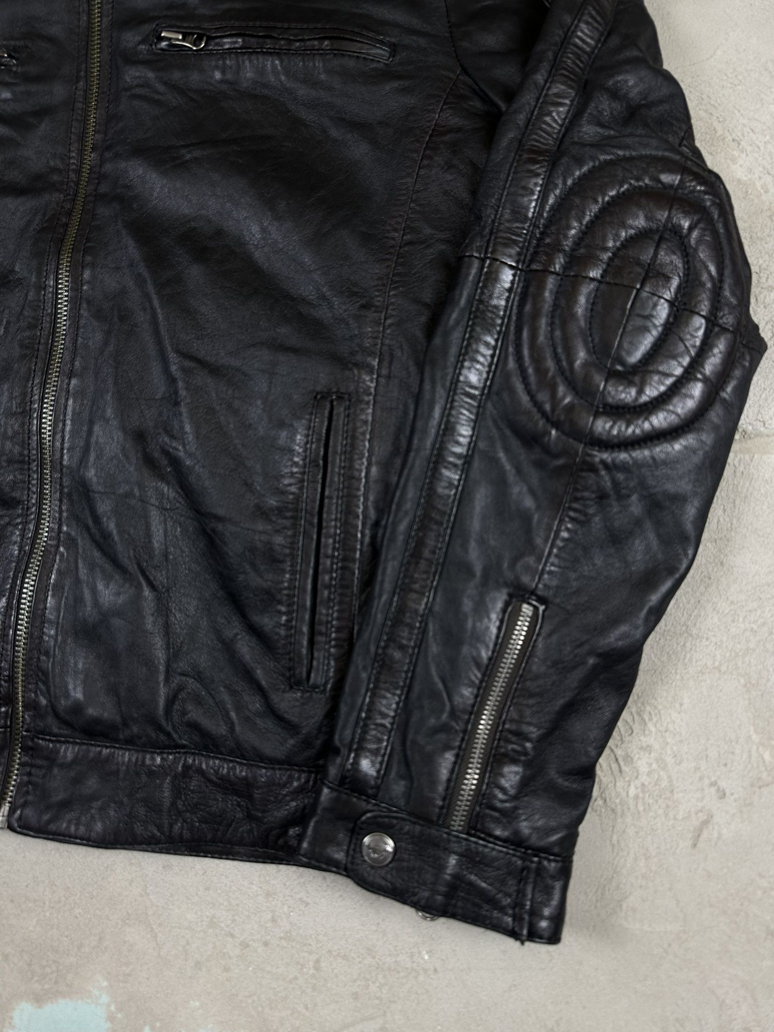 Mustang 90s Vintage Mustang Leather Racing Biker Boxy Jacket Size US XL / EU 56 / 4 - 4 Thumbnail