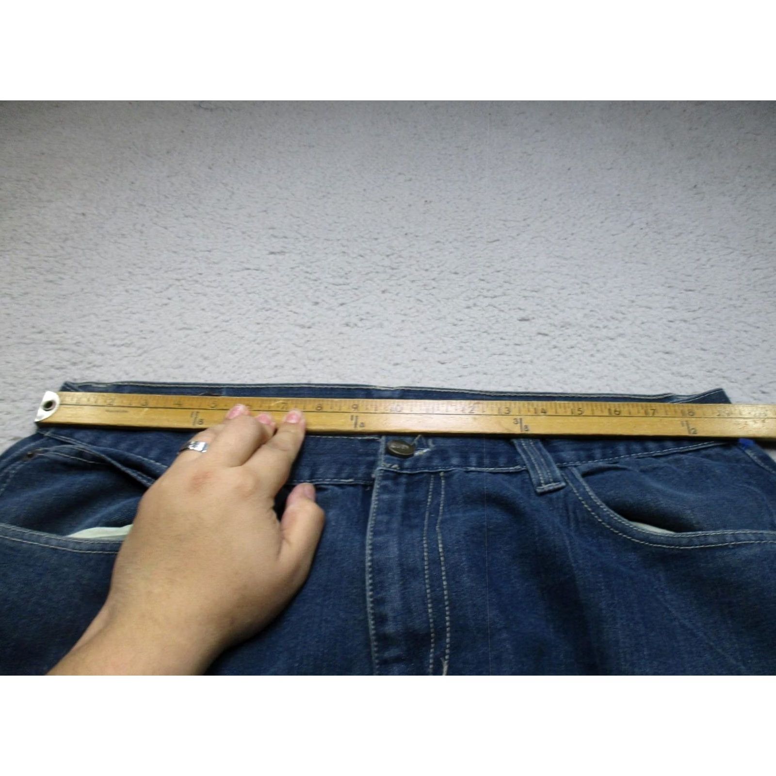 Coogi Coogi Jeans Mens 42x32 Blue Relaxed Straight Denim Embroidered Back C Pockets Size US 42 / EU 58 - 3 Thumbnail