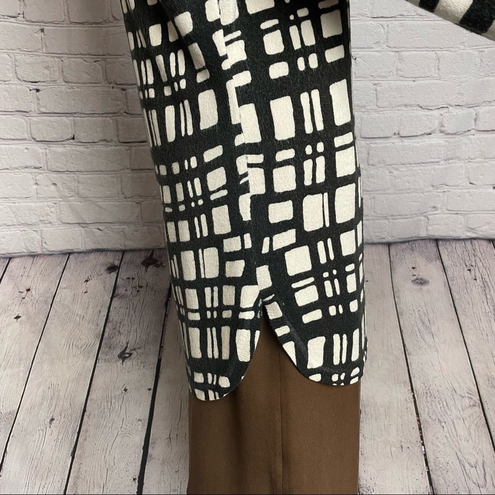 Renuar New Renuar Black White Geometrical Pattern Sweater Tunic Si Size XS / US 0-2 / IT 36-38 - 9 Thumbnail