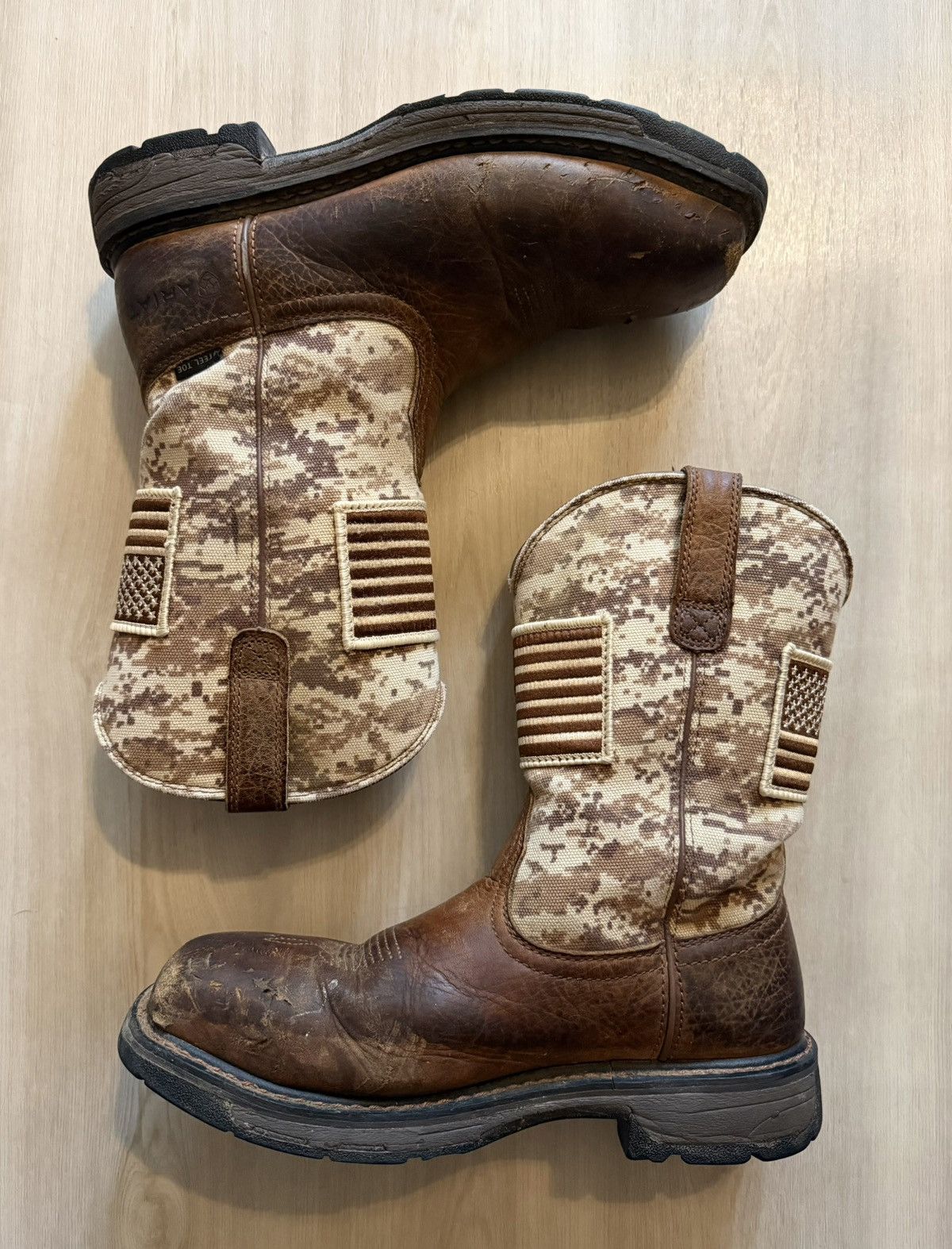 Ariat Ariat WorkHog Patriot Steel Toe Work Boots Leathe Camo Sz 9D Size US 9 / EU 42 - 2 Thumbnail