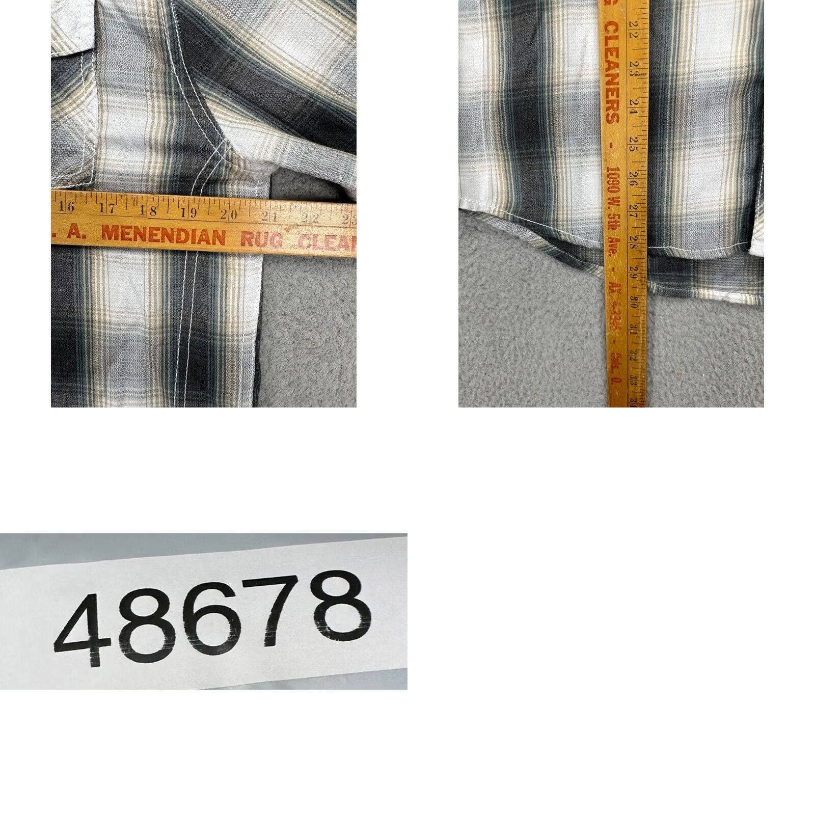 BKE BKE Western Shirt Men Medium Grey Plaid Cowboy Pearl Snap Button Up Size US M / EU 48-50 / 2 - 8 Thumbnail