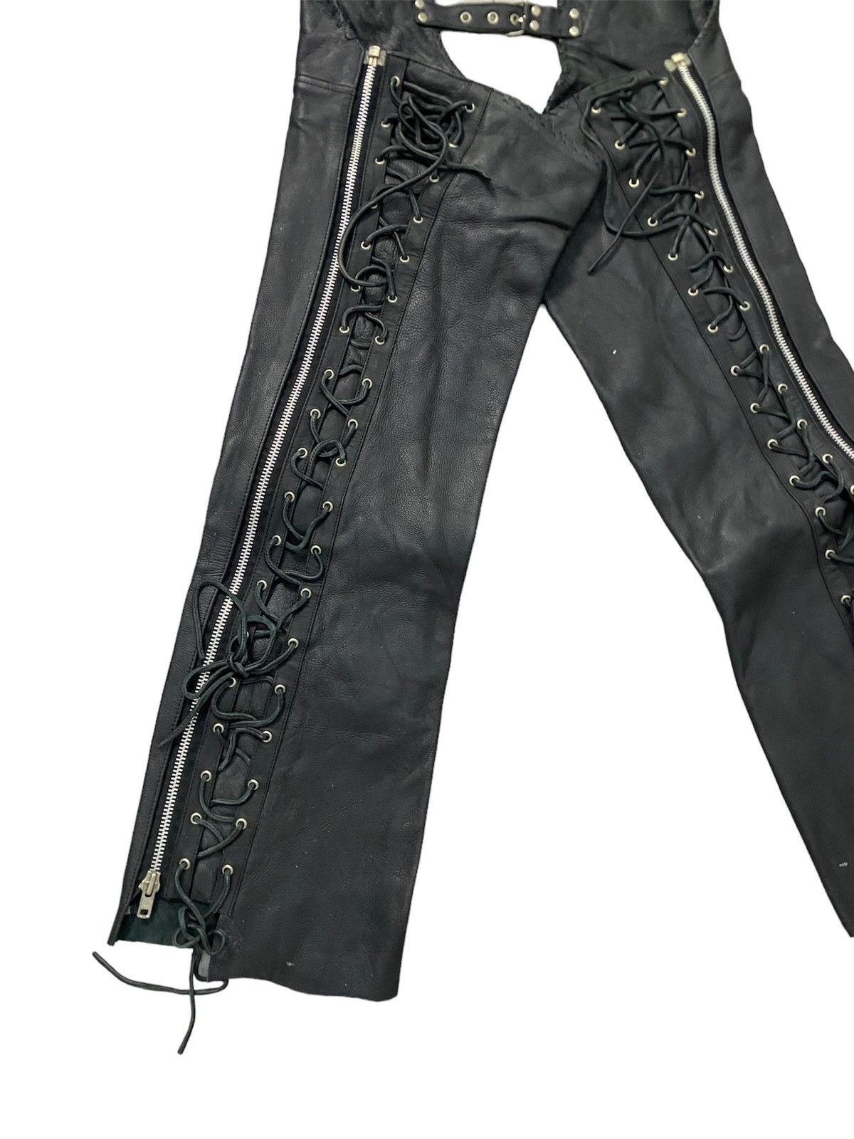 KMRii × Kadoya × Leather LEATHER CHAPS SEDITIONARIES STYLE MORAN JAPAN VINTAGE Size US 32 / EU 48 - 4 Thumbnail