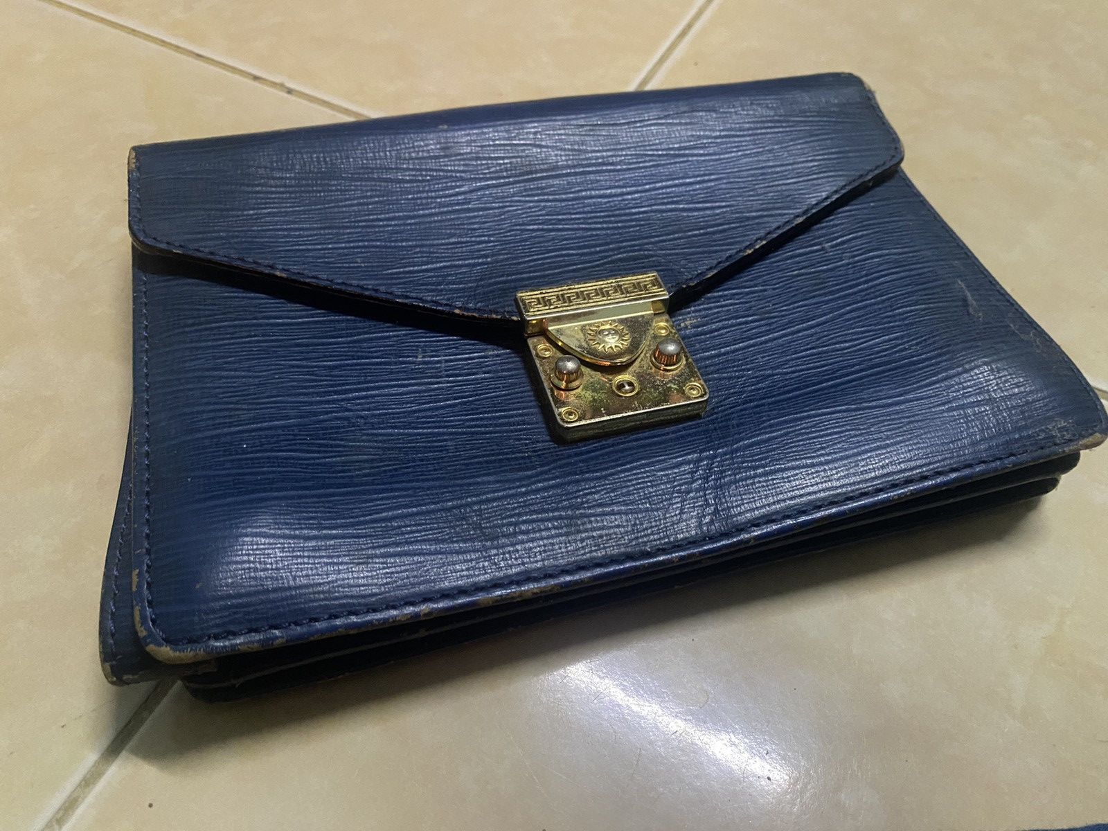 Versace × Vintage Vtg Versace Leather Cluth Bag Size ONE SIZE - 1 Thumbnail