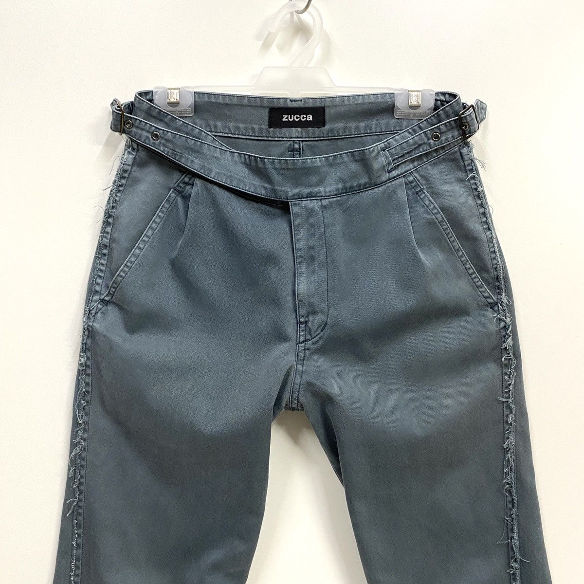 CABANE de ZUCCa × Issey Miyake × Zucca Zucca Trousers Distressed Streetwear Buckle Belted Waist Size US 30 / EU 46 - 3 Thumbnail