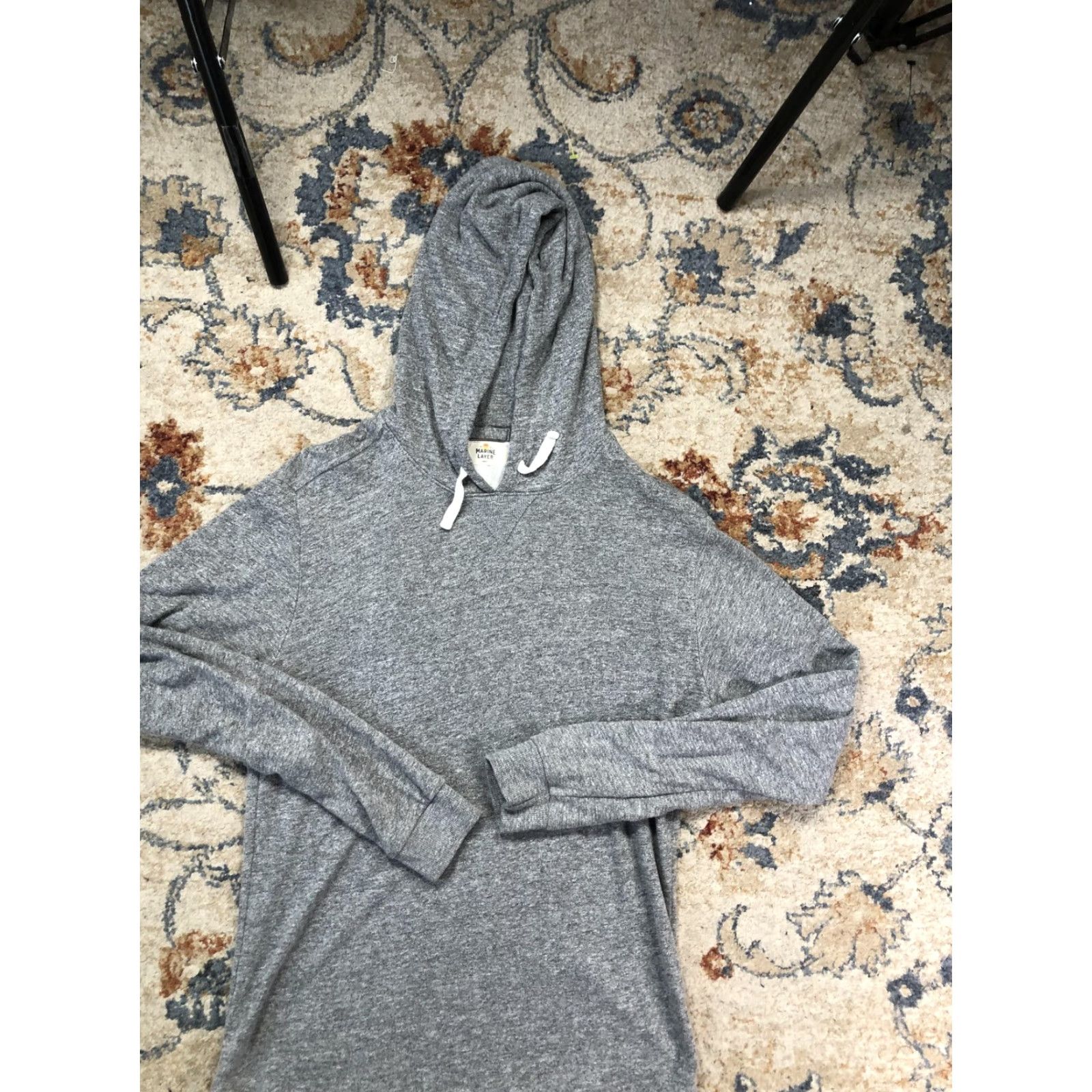 Marine Layer Marine Layer Hoodie Shirt Mens S Gray Lightweight Jersey Pullover Size US S / EU 44-46 / 1 - 2 Thumbnail