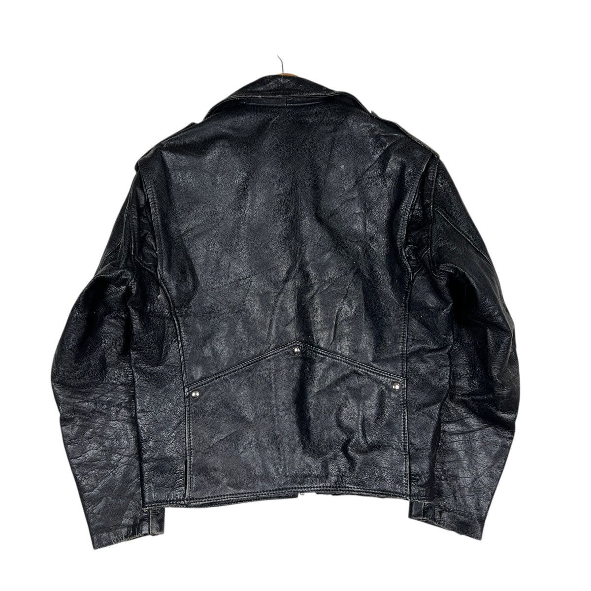 Genuine Leather Vintage excellent Double Colar Moto Leather jacket Size US M / EU 48-50 / 2 - 10 Thumbnail
