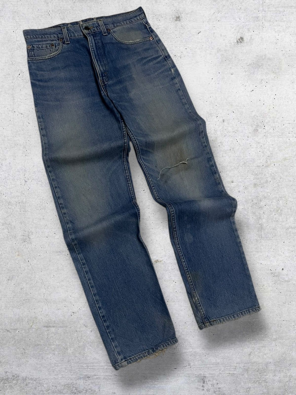 Levi's Vintage Clothing VINTAGE 510 LEVIS USA DESIGNER 90S RIPPED MUDWASH OLD DENIM Size US 30 / EU 46 - 2 Thumbnail