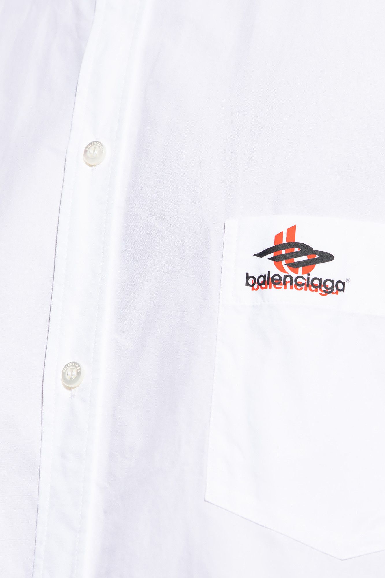 Balenciaga o1w1db10425 Layered Sports Shirt Large Fit in White Size US M / EU 48-50 / 2 - 5 Thumbnail