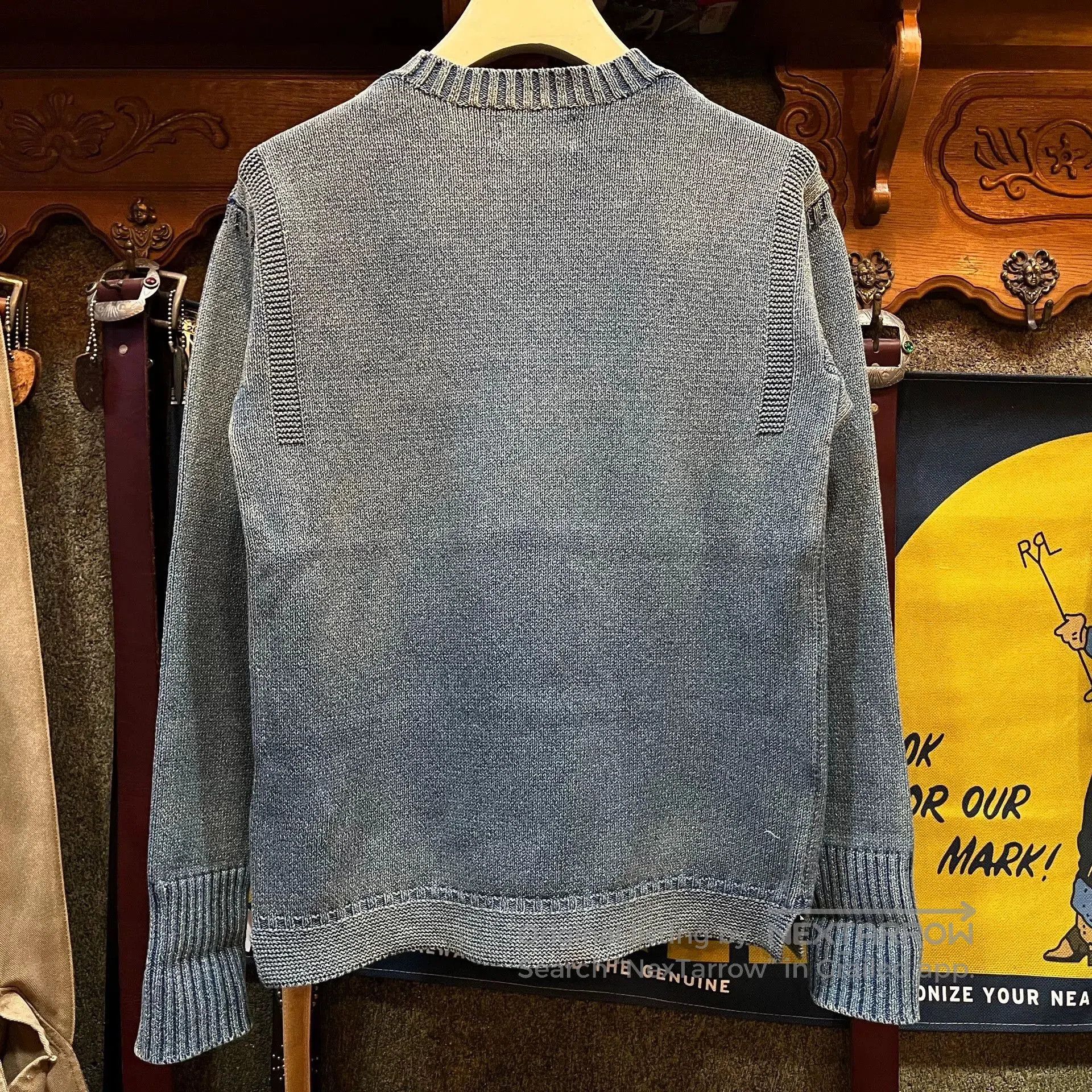 RRL Ralph Lauren RRL Sailor Blue Denim Sweater. Size US S / EU 44-46 / 1 - 2 Thumbnail