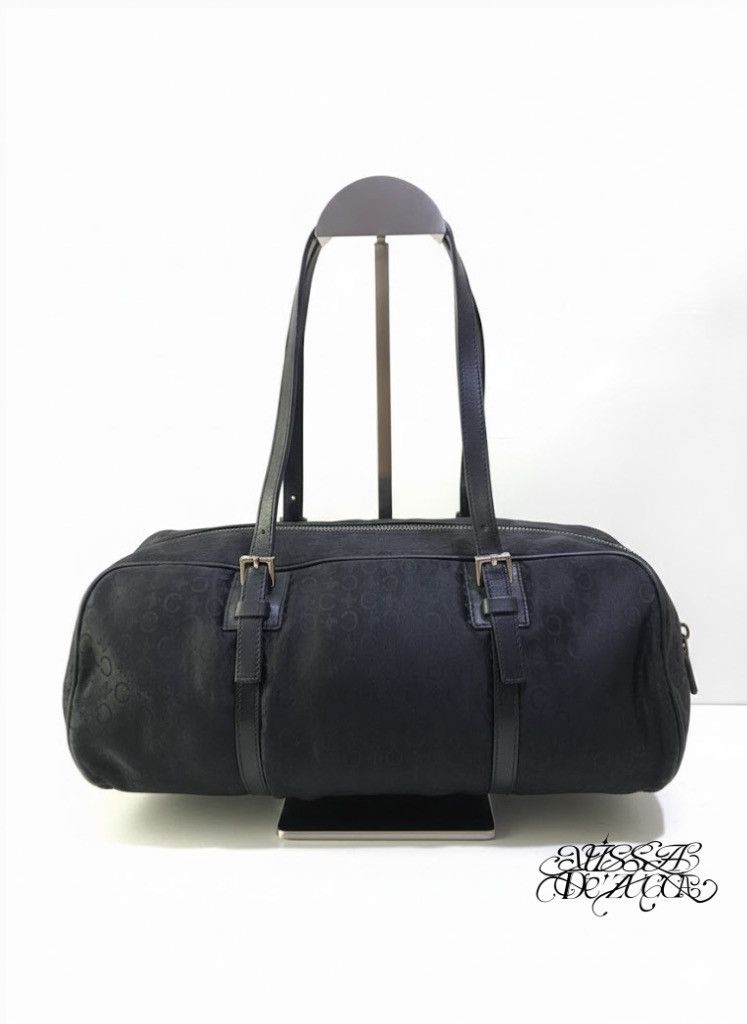 Celine Mini Boston Bag Black Silver C Macadam Handbag