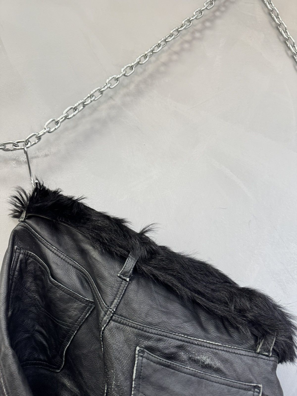 Le Grande Bleu (L.G.B.) Rare archive black fur real fuzzy hysteric glamour style Size ONE SIZE - 5 Thumbnail